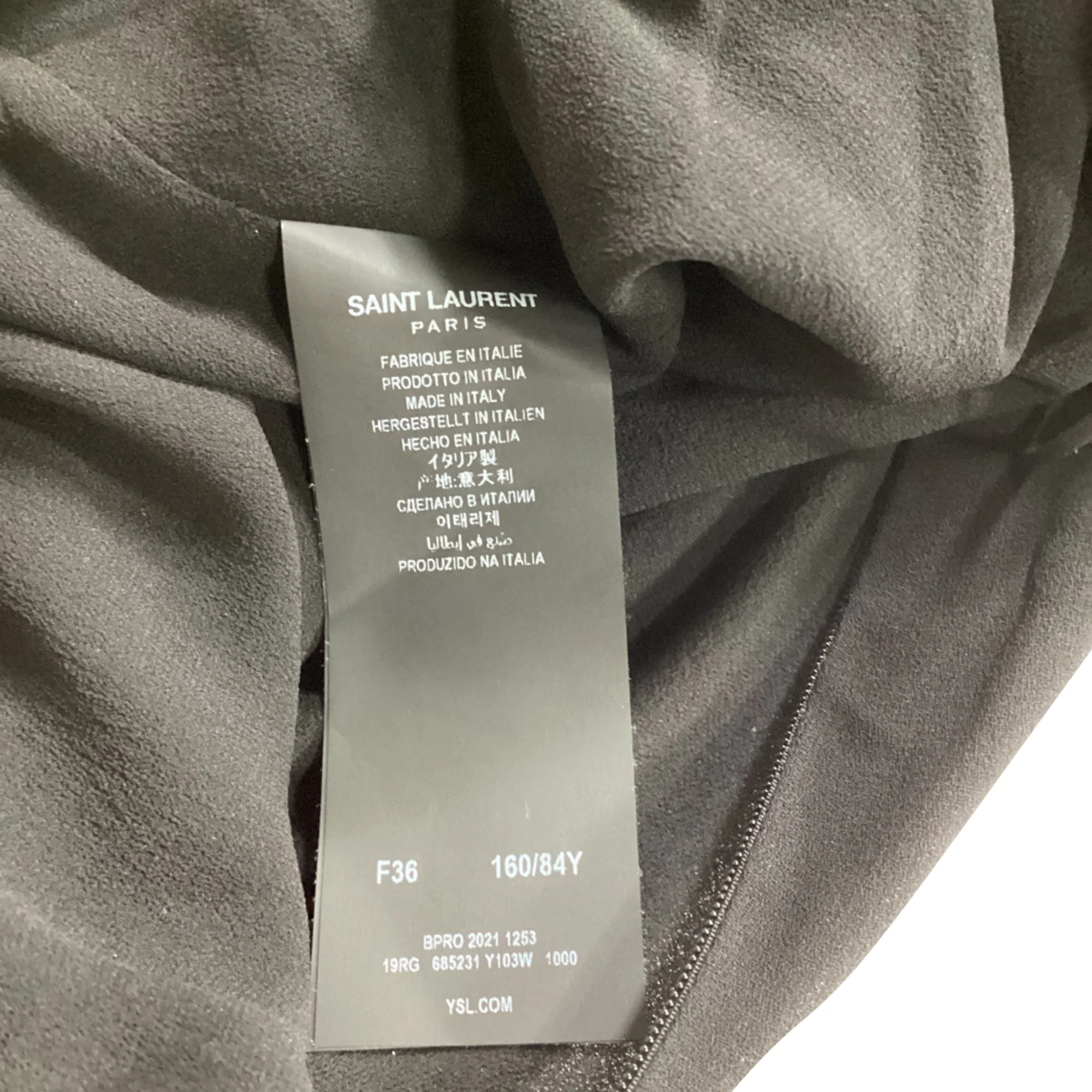 Women's Saint Laurent Cut Out Midi Backless Dress in Black Viscose - Image 8