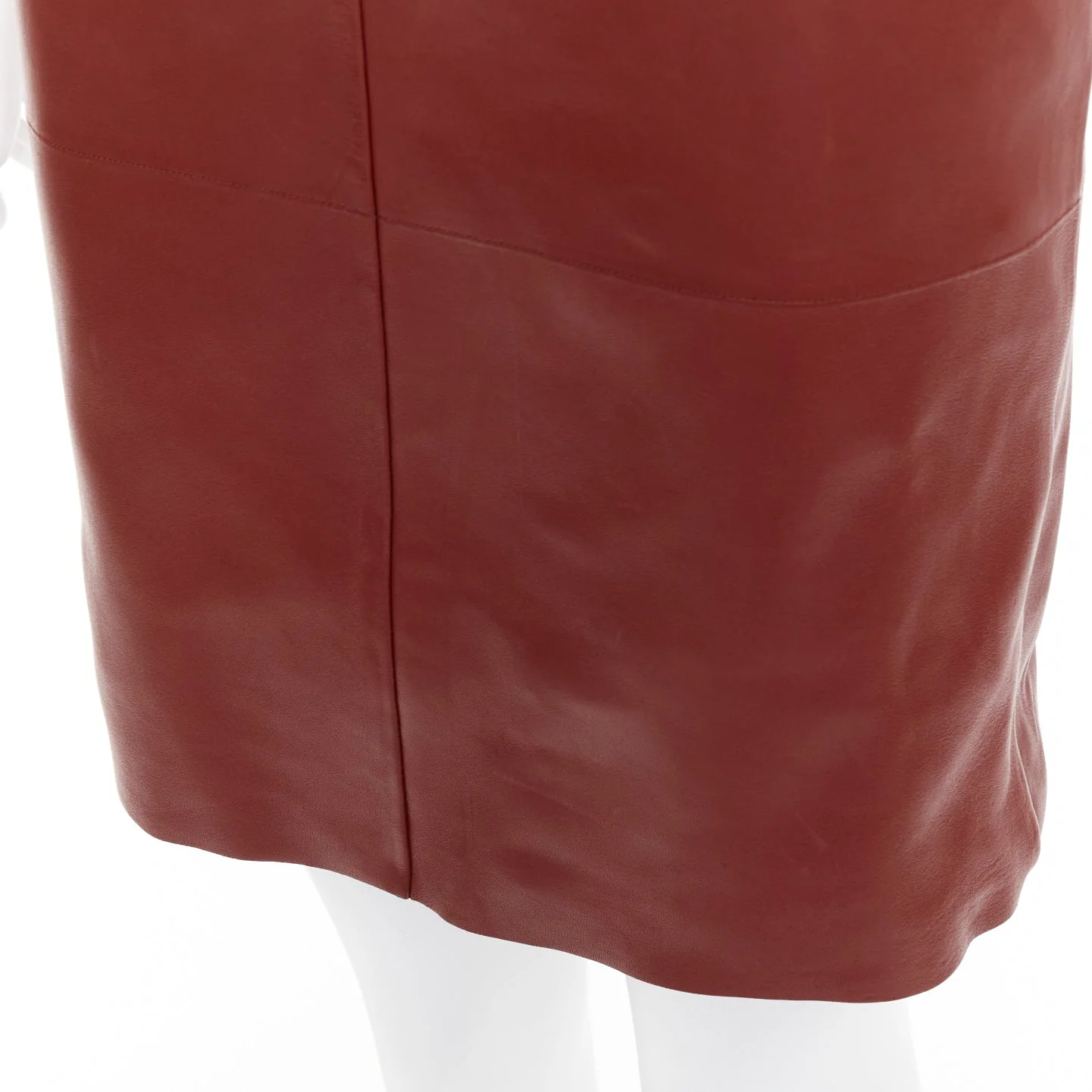 Women's Saint Laurent Goji lambskin plunge low cut back slip dress - Image 7