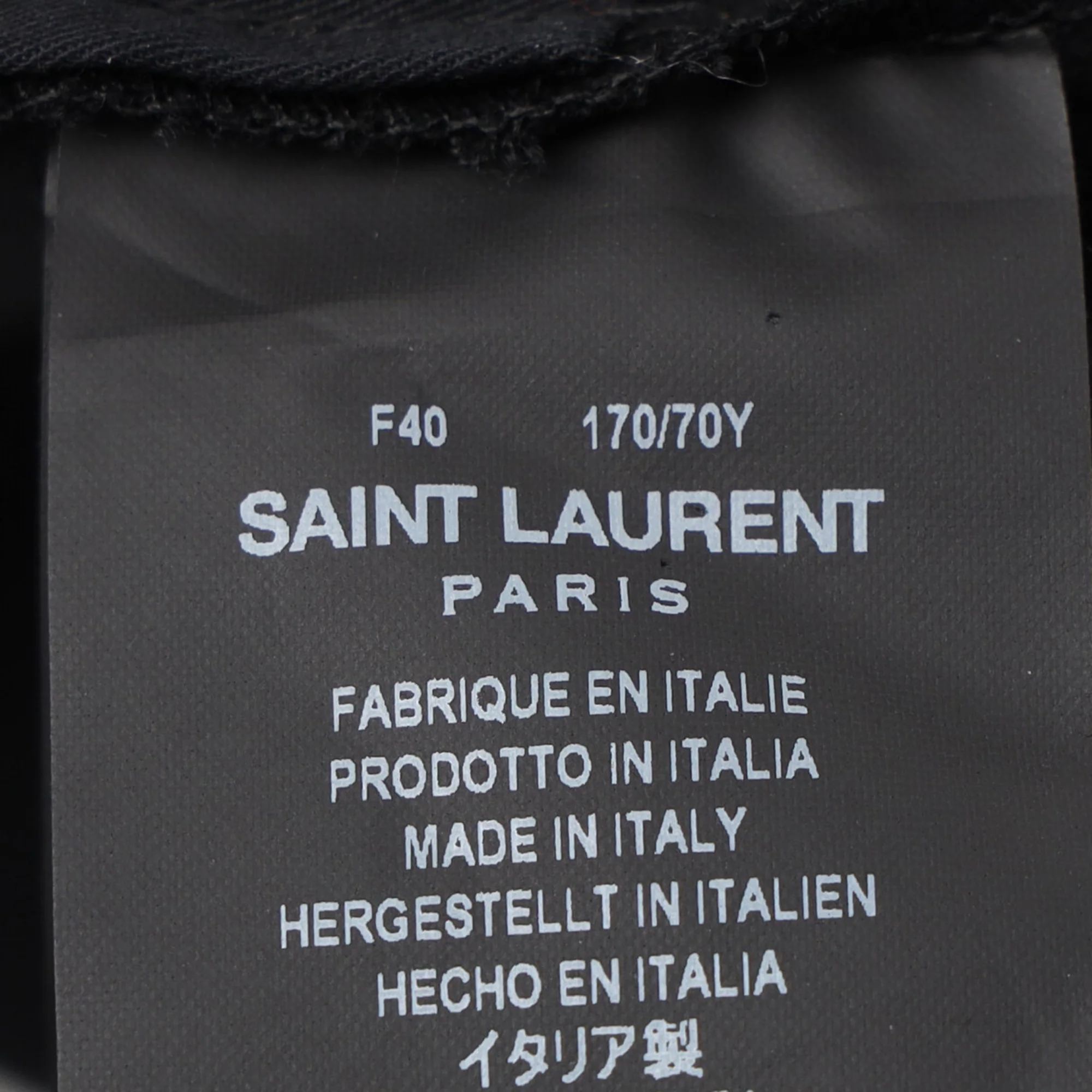 Women's Saint Laurent Pinstriped Trousers in Black Wool - Image 5