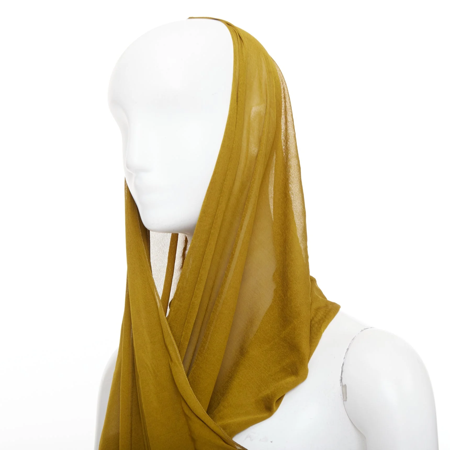 Women's Saint Laurent Runway hooded draped sheer dress - Image 2