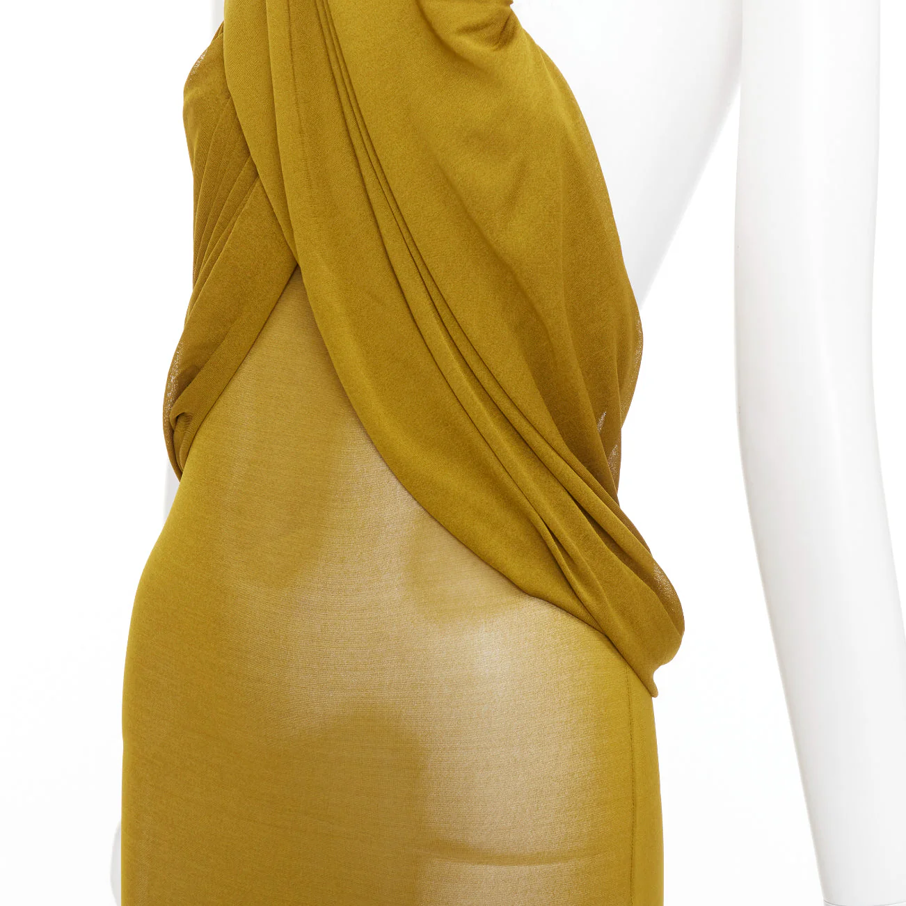 Women's Saint Laurent Runway hooded draped sheer dress - Image 7