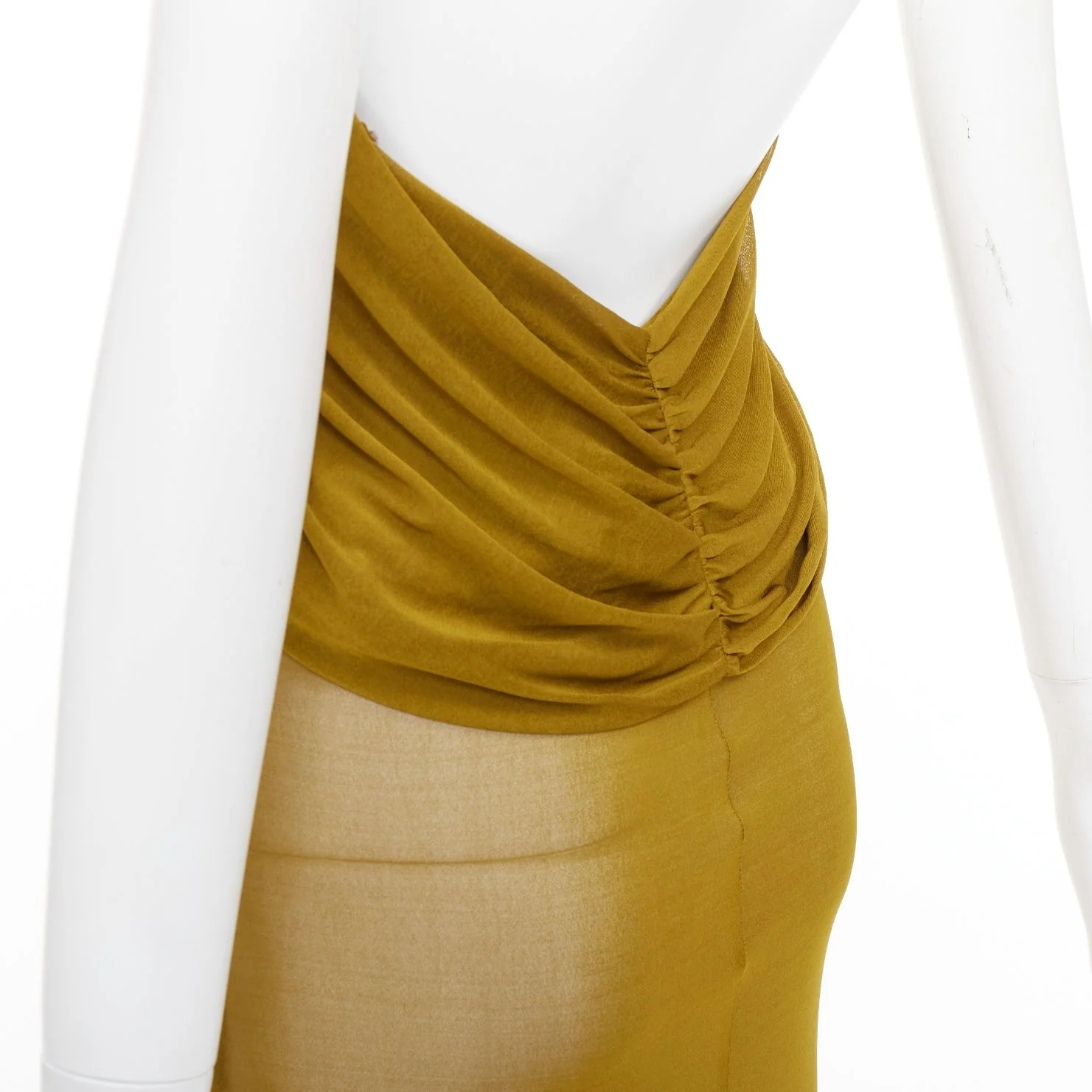 Women's Saint Laurent Runway hooded draped sheer dress - Image 9