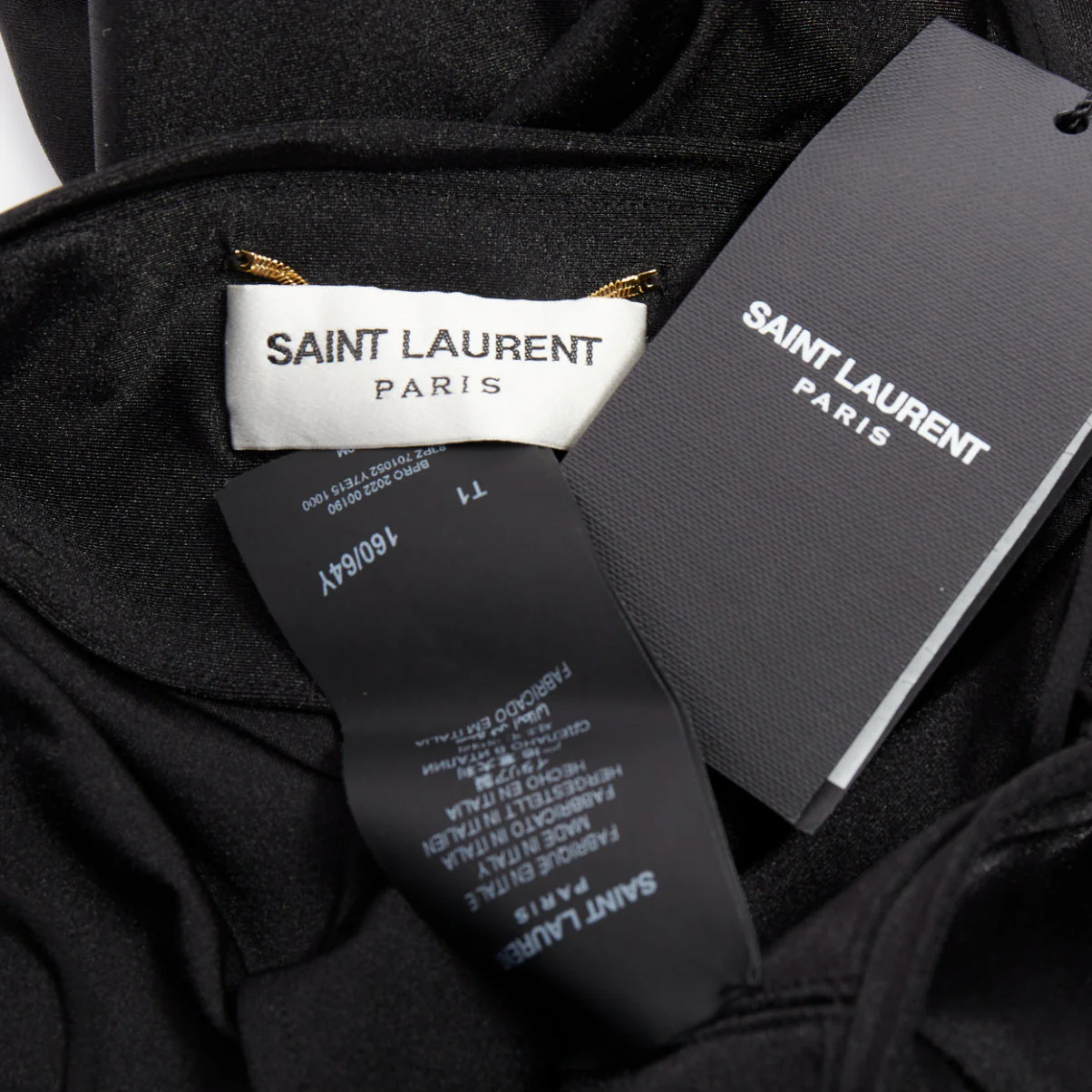 Women's Saint Laurent Runway metal brooch halter cutout jumpsuit - Image 9