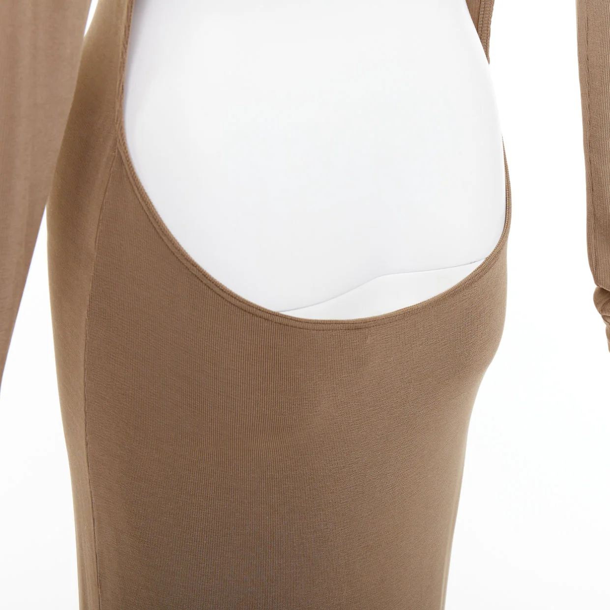 Women's Saint Laurent viscose blend knit knot open back gown dress - Image 7
