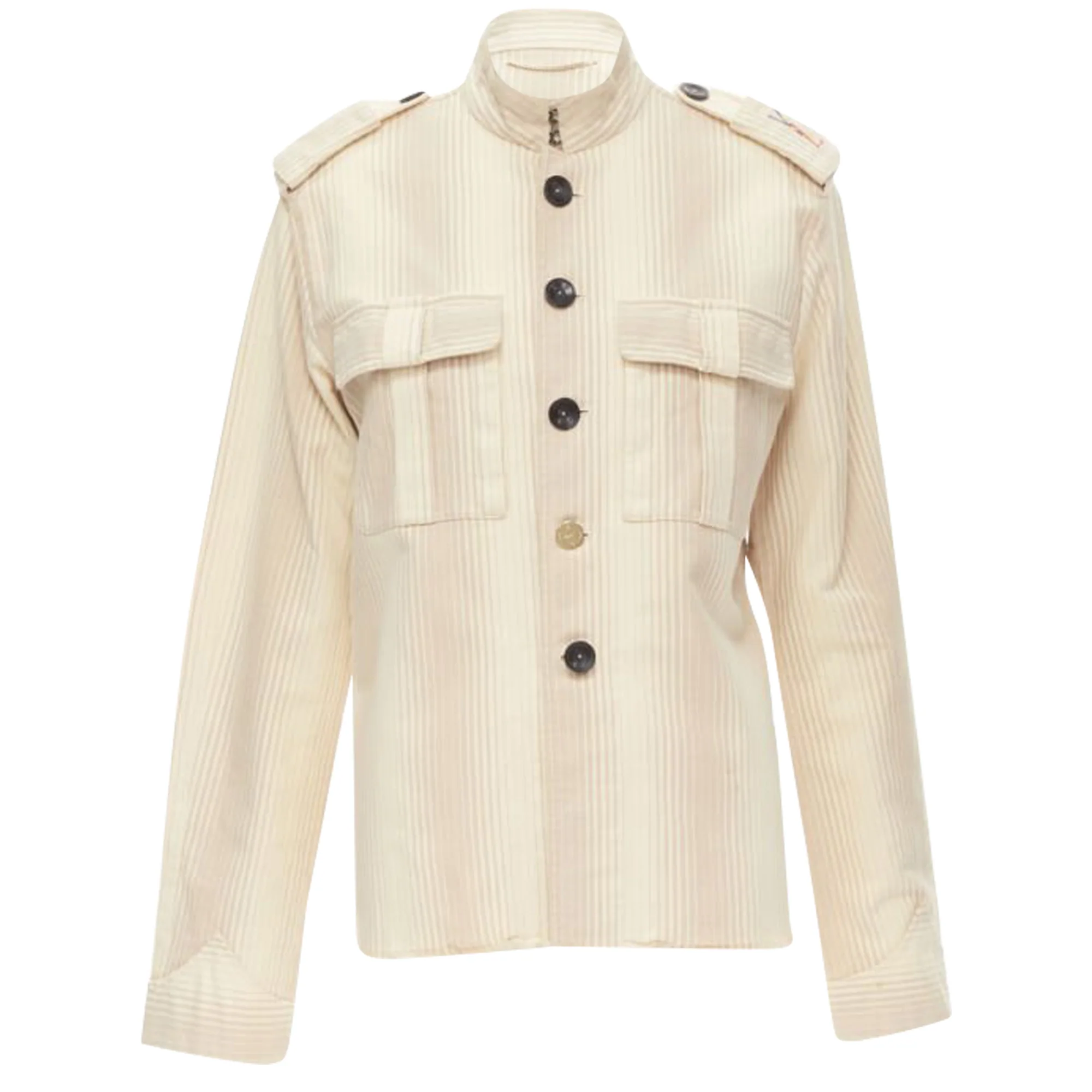 Women's Yves Saint Laurent badge military captain shirt