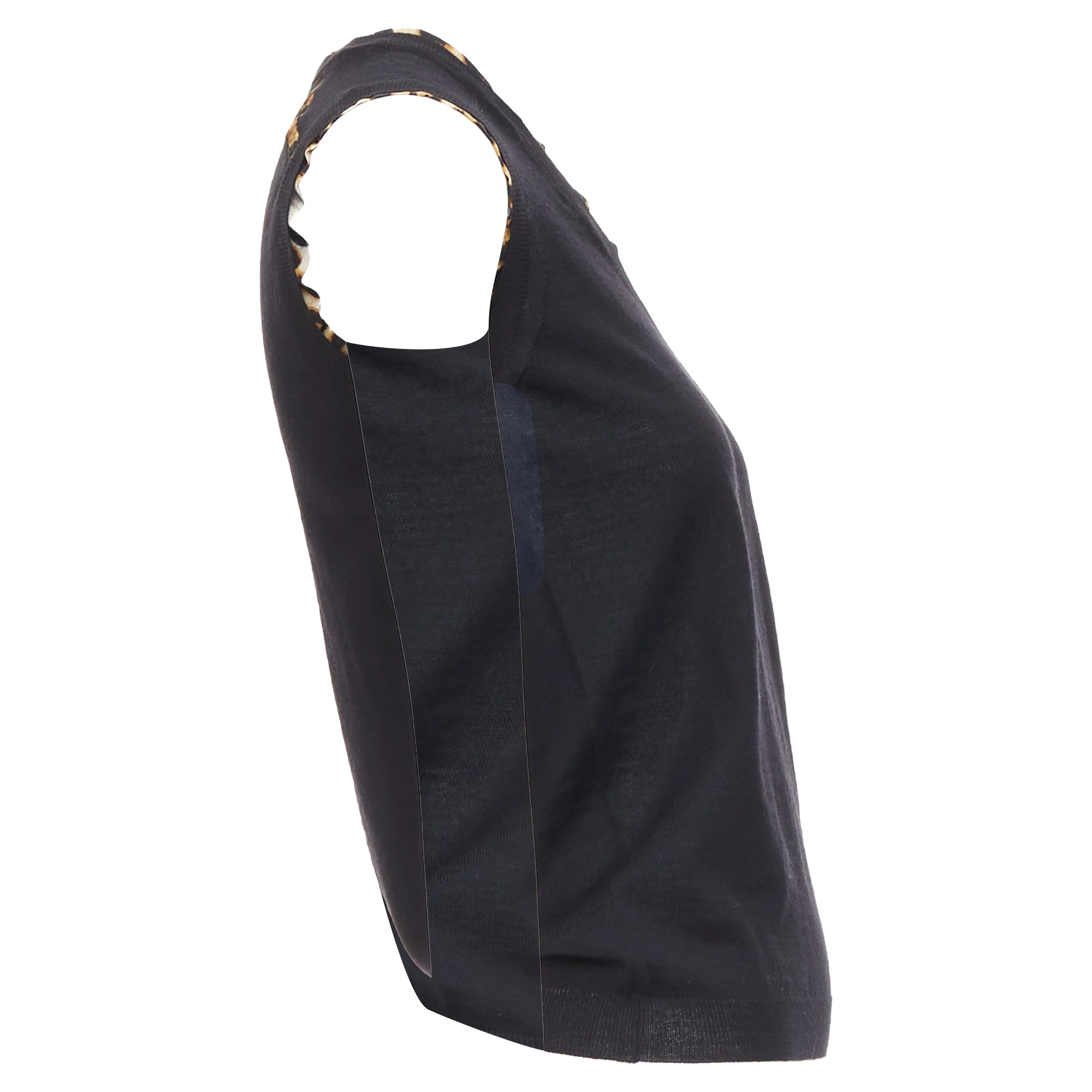 Women's Yves Saint Laurent black wool vest - Image 4