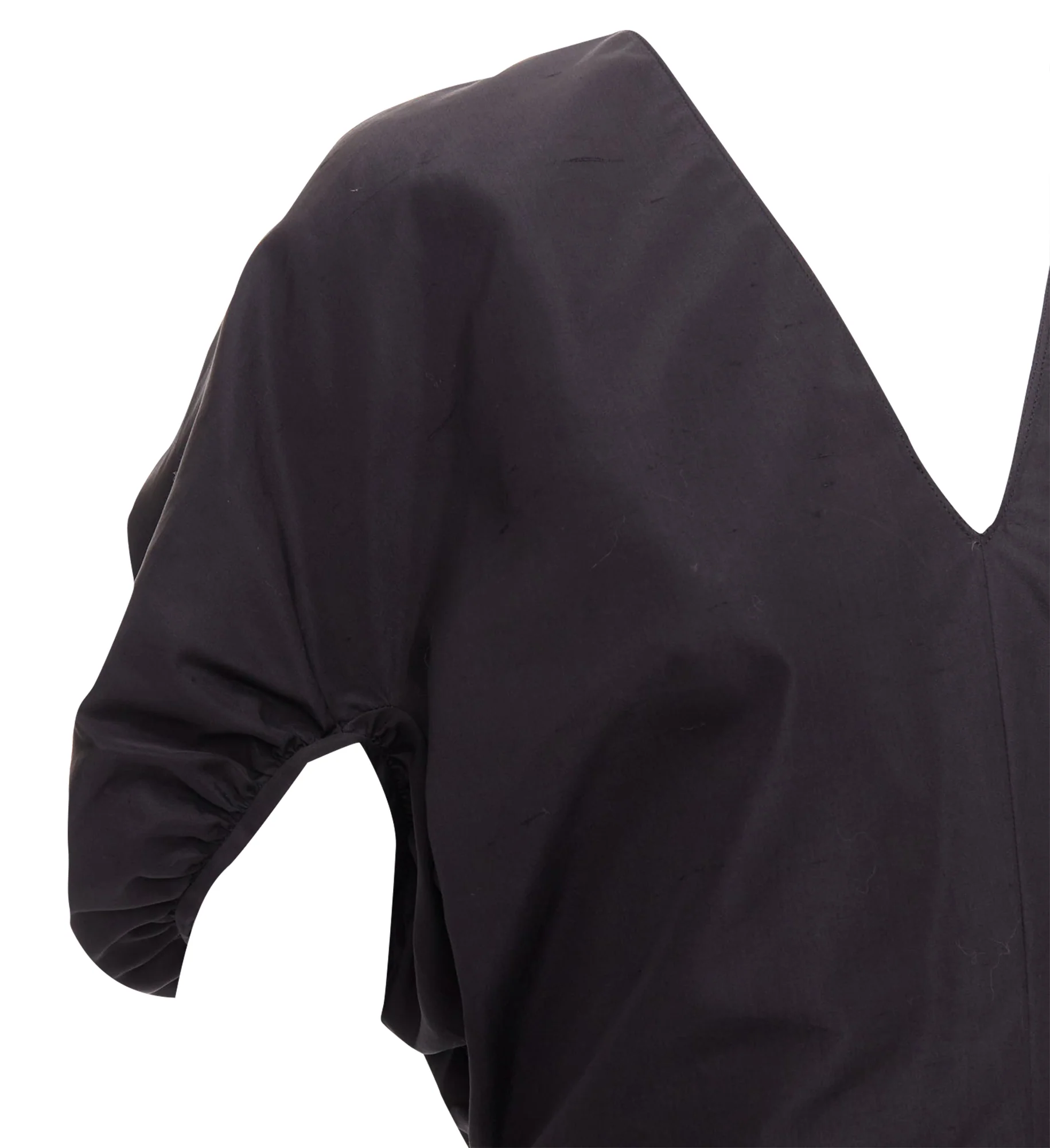 Women's Yves Saint Laurent cotton silk rounded puff cocktail dress - Image 2