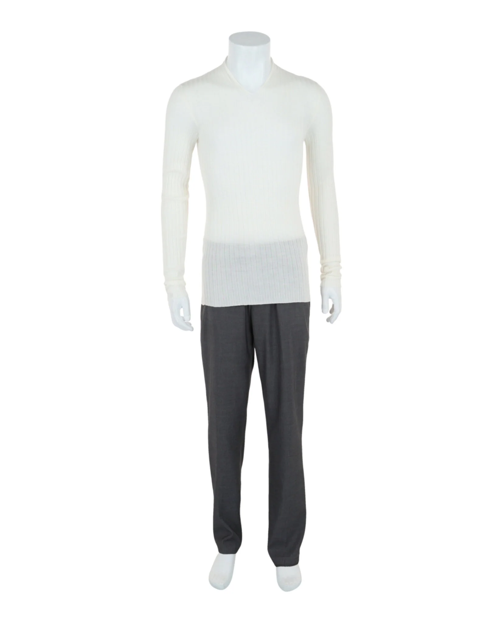 Men's V-Neck Knit Sweater - Image 4