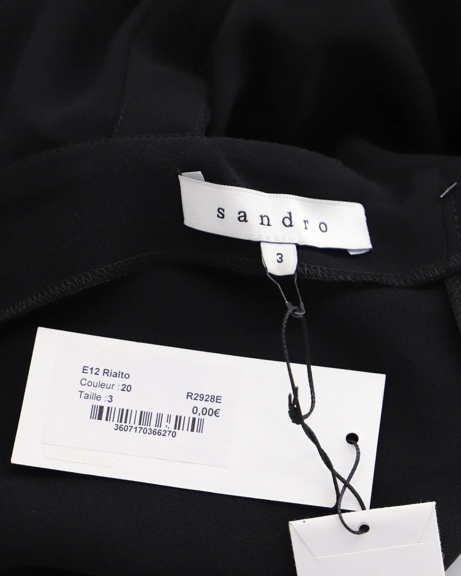 Women's Sandro Paris Rialto Mini Dress in Black Polyester - Image 4
