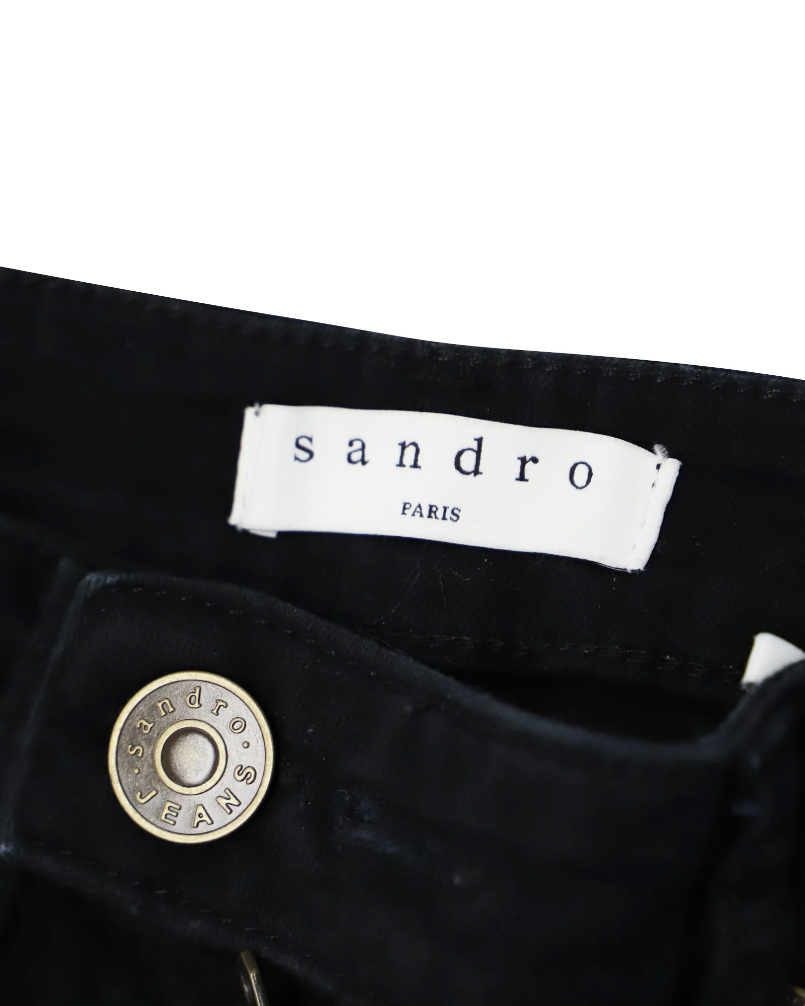 Women's Sandro Paris Skinny Jeans in Black Cotton - Image 3