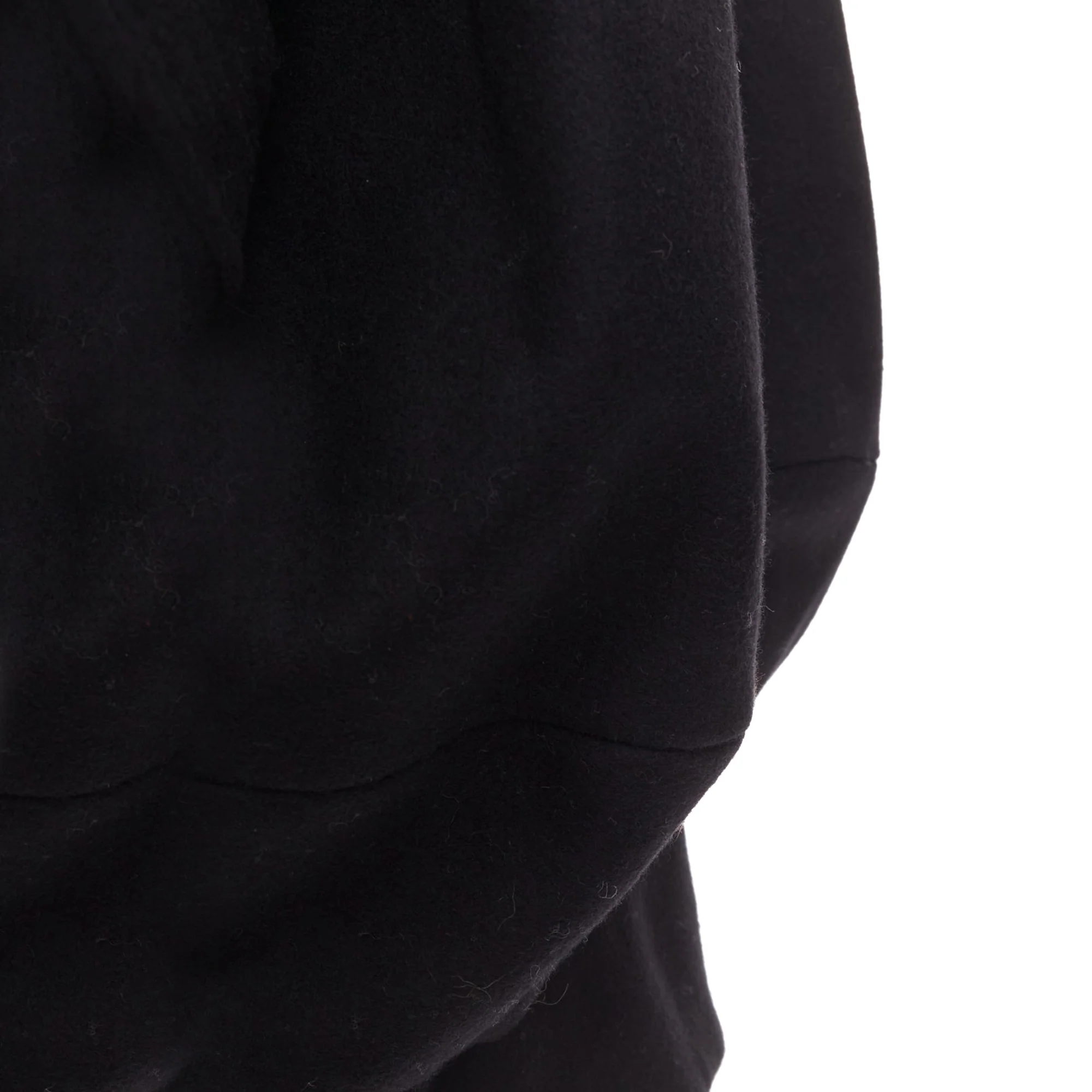 Women's STELLA MCCARTNEY 2005 black wool cashmere wide collar woven buttons coat IT40 S - Image 7