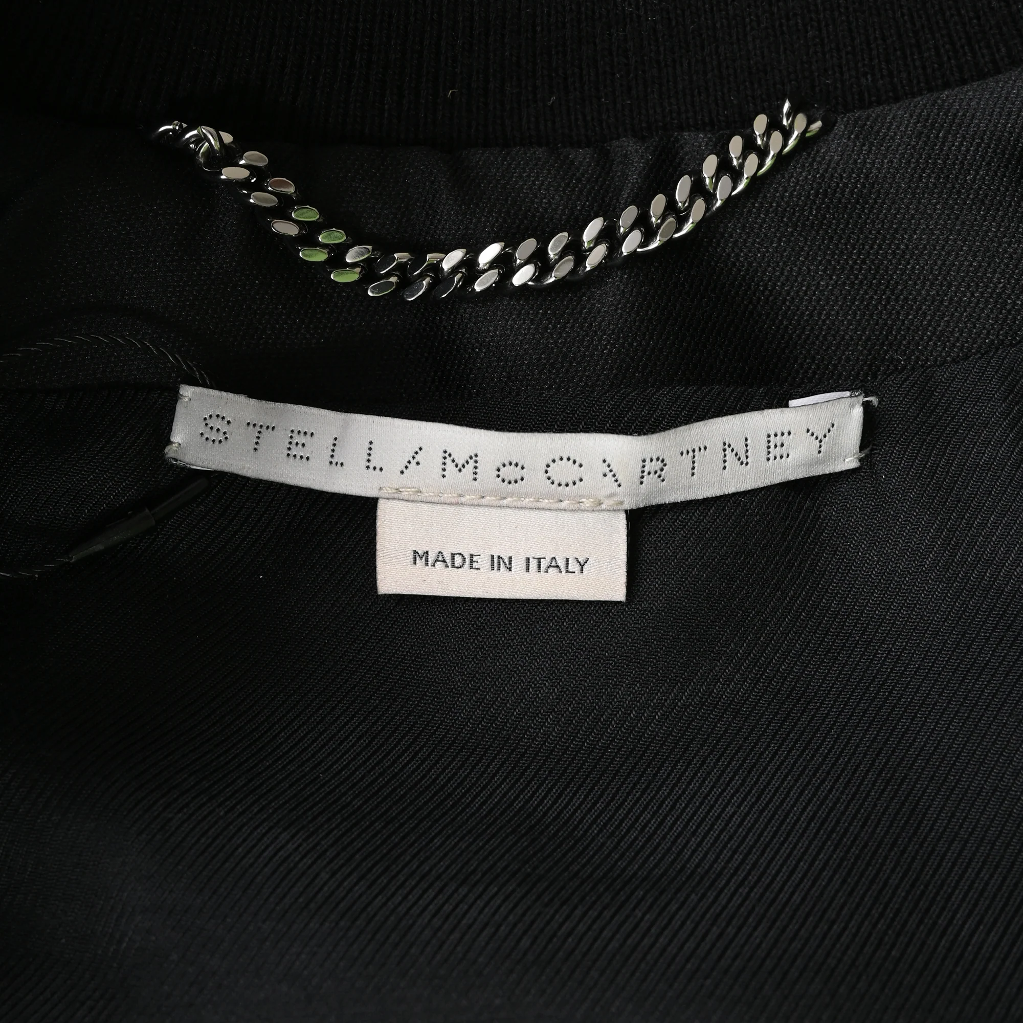 Women's Stella McCartney Bird Embroidered Bomber Jacket In Black Cotton - Image 4