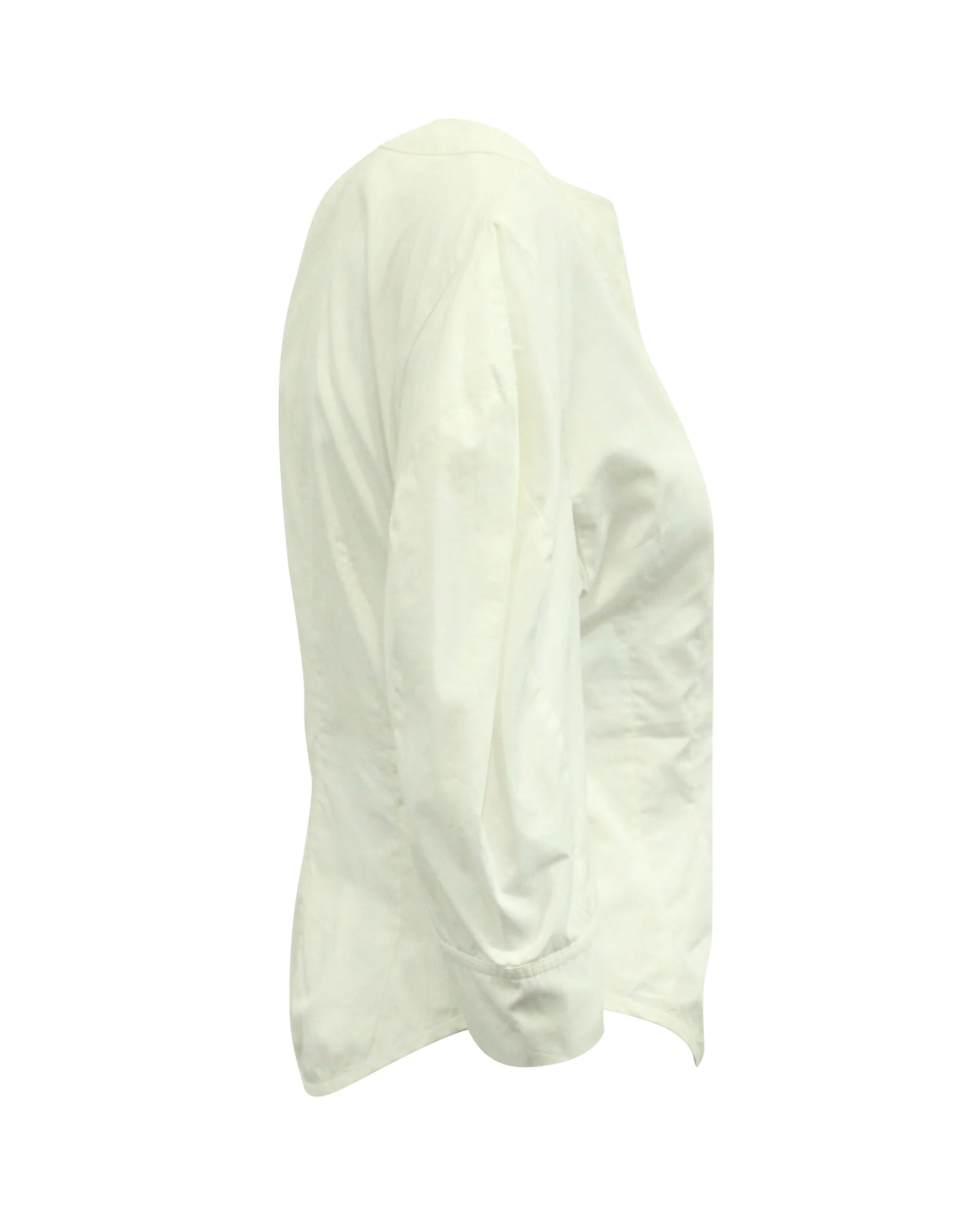 Women's Stella McCartney Blouse with Crescent Sleeve in White Cotton - Image 2