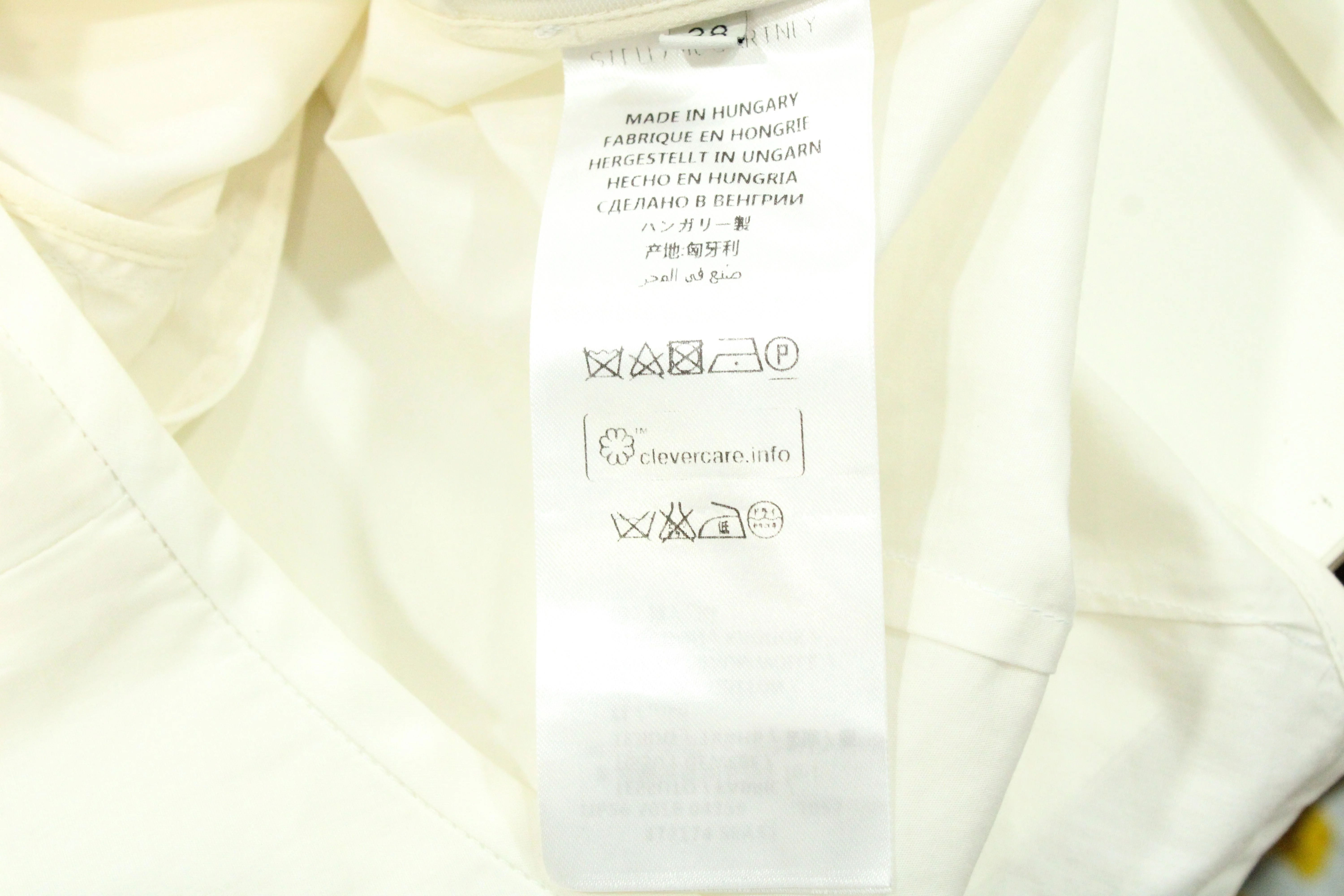 Women's Stella McCartney Blouse with Crescent Sleeve in White Cotton - Image 5