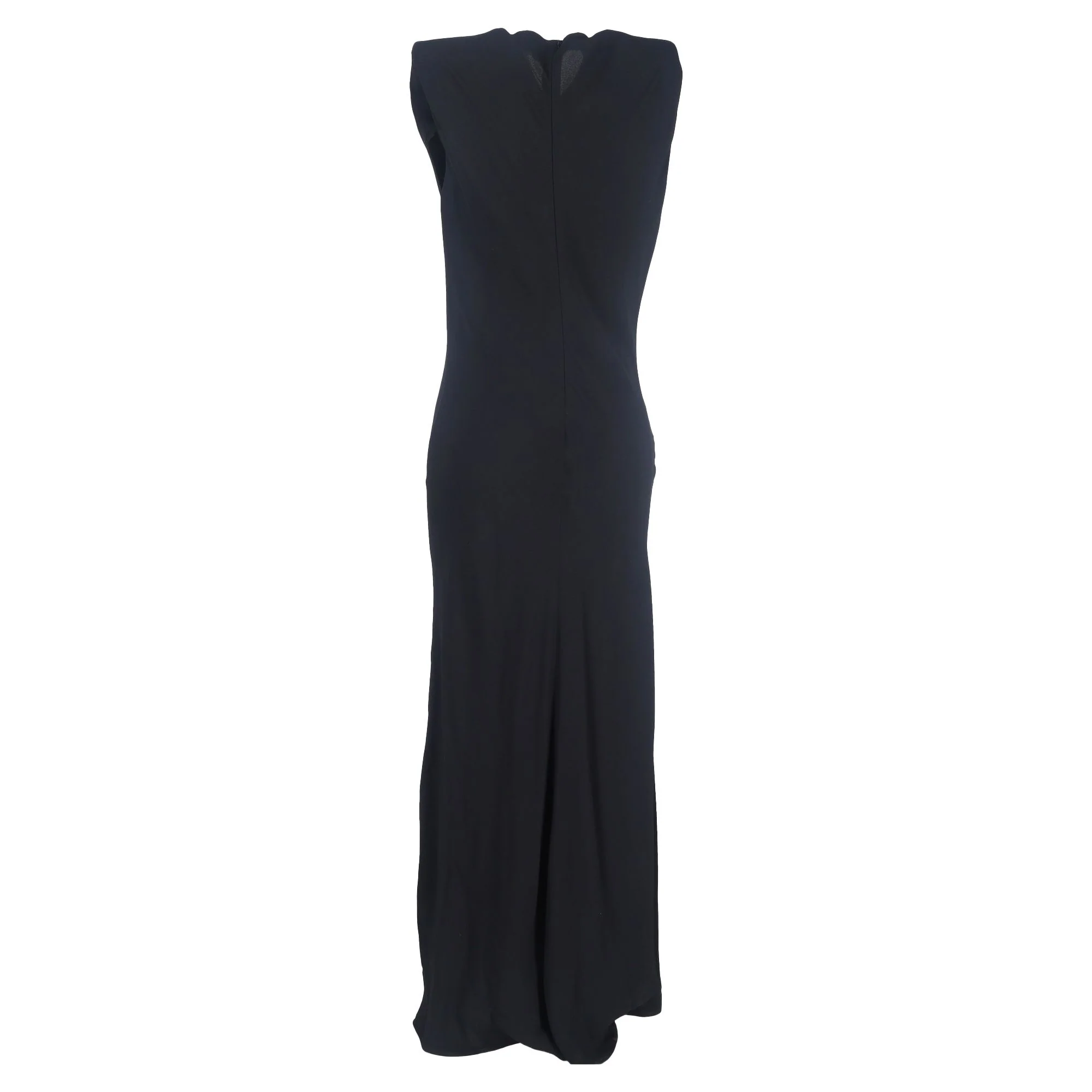 Women's  Stella Mccartney Chain Detail Maxi Dress in Black Viscose - Image 3