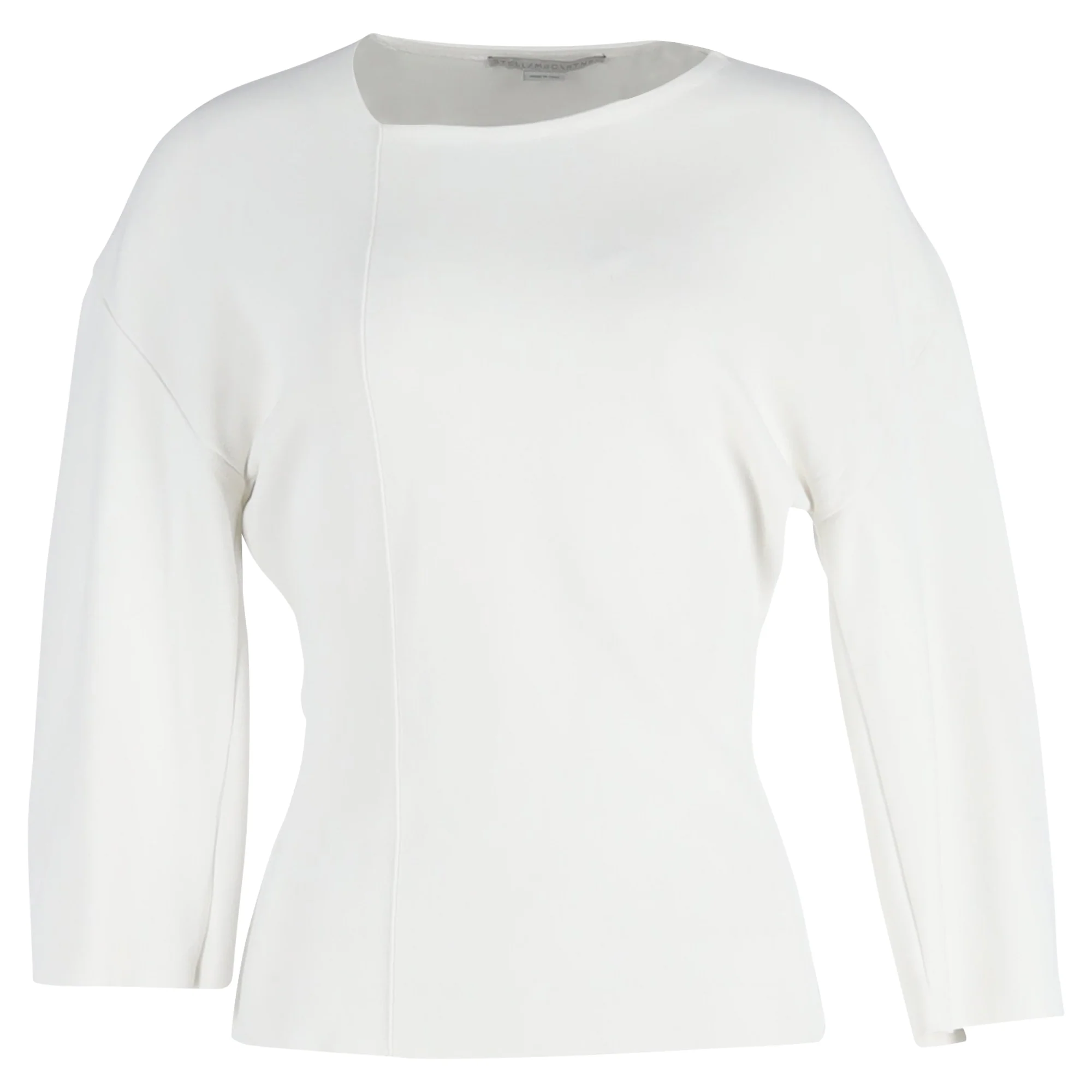 Women's Stella McCartney Crew Neck Top in White Cotton