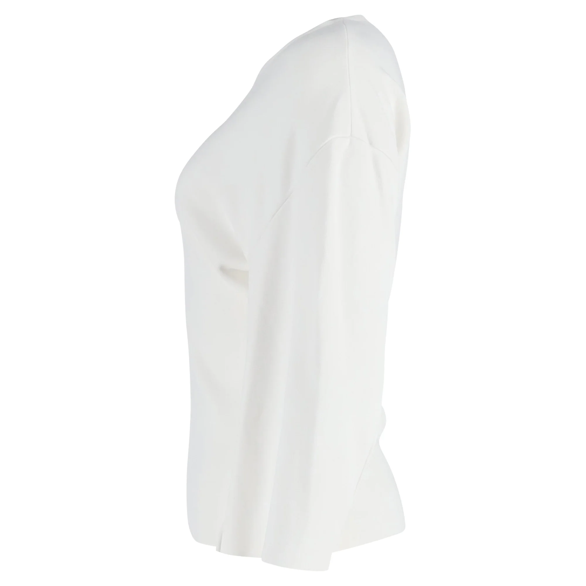 Women's Stella McCartney Crew Neck Top in White Cotton - Image 2