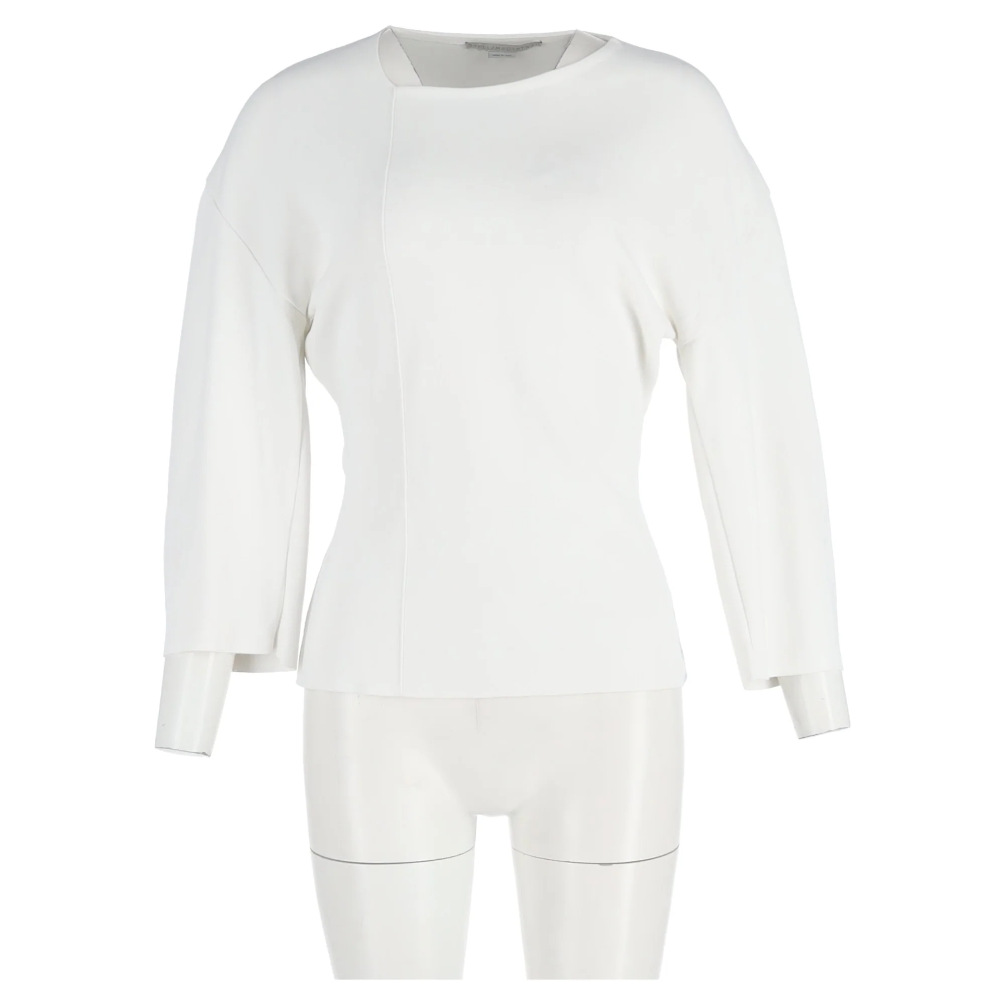 Women's Stella McCartney Crew Neck Top in White Cotton - Image 4