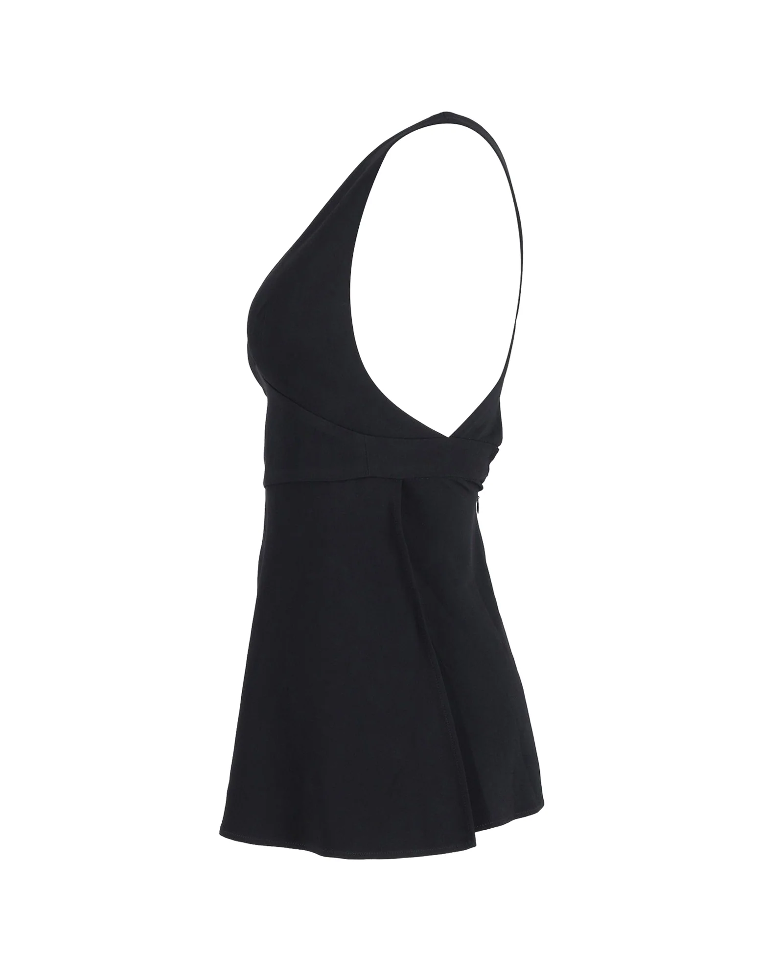 Women's Stella McCartney Cross Back Top in Black Viscose - Image 2