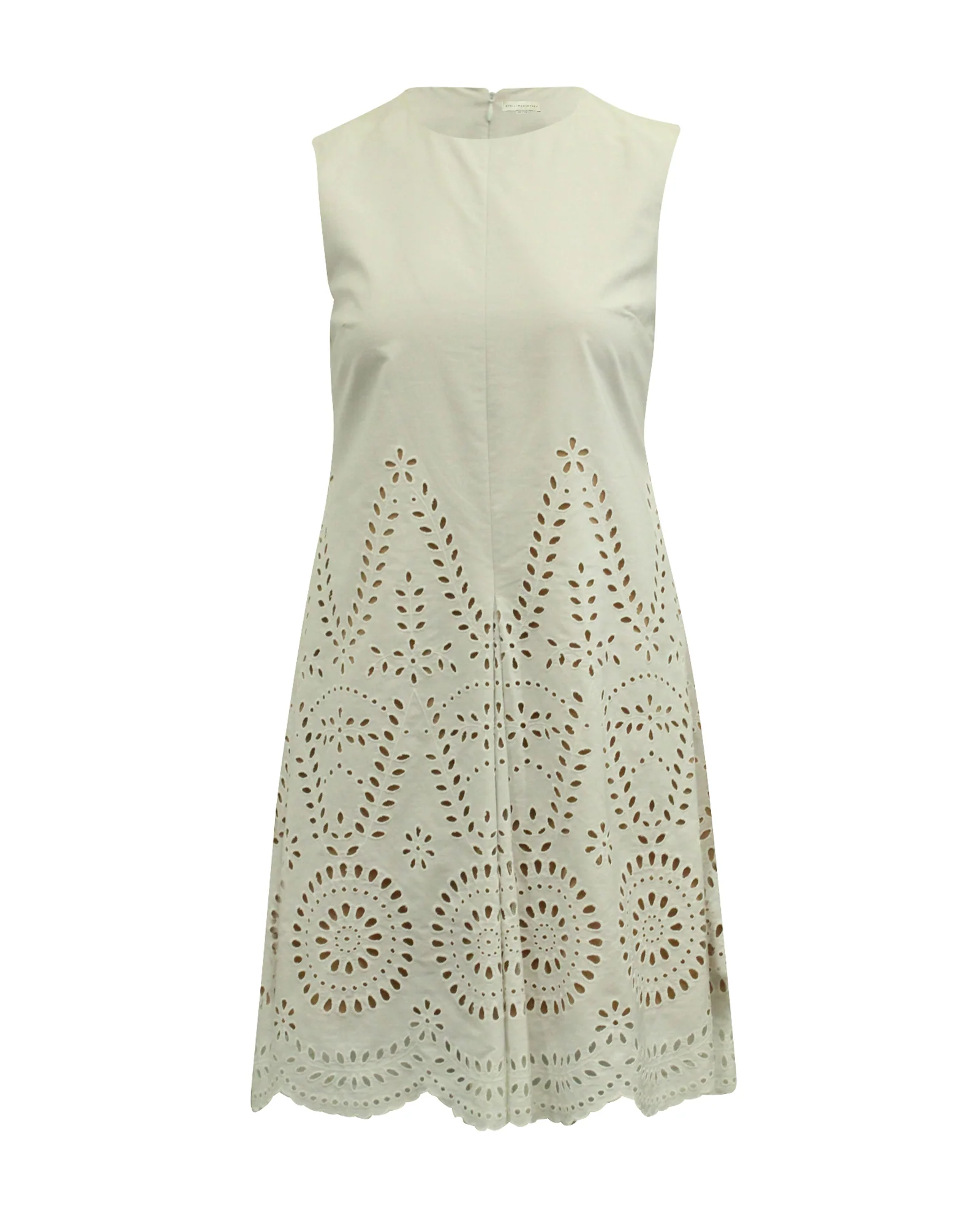 Women's Stella Mccartney Cutout Broderie Anglaise Sheath Dress in White Cotton