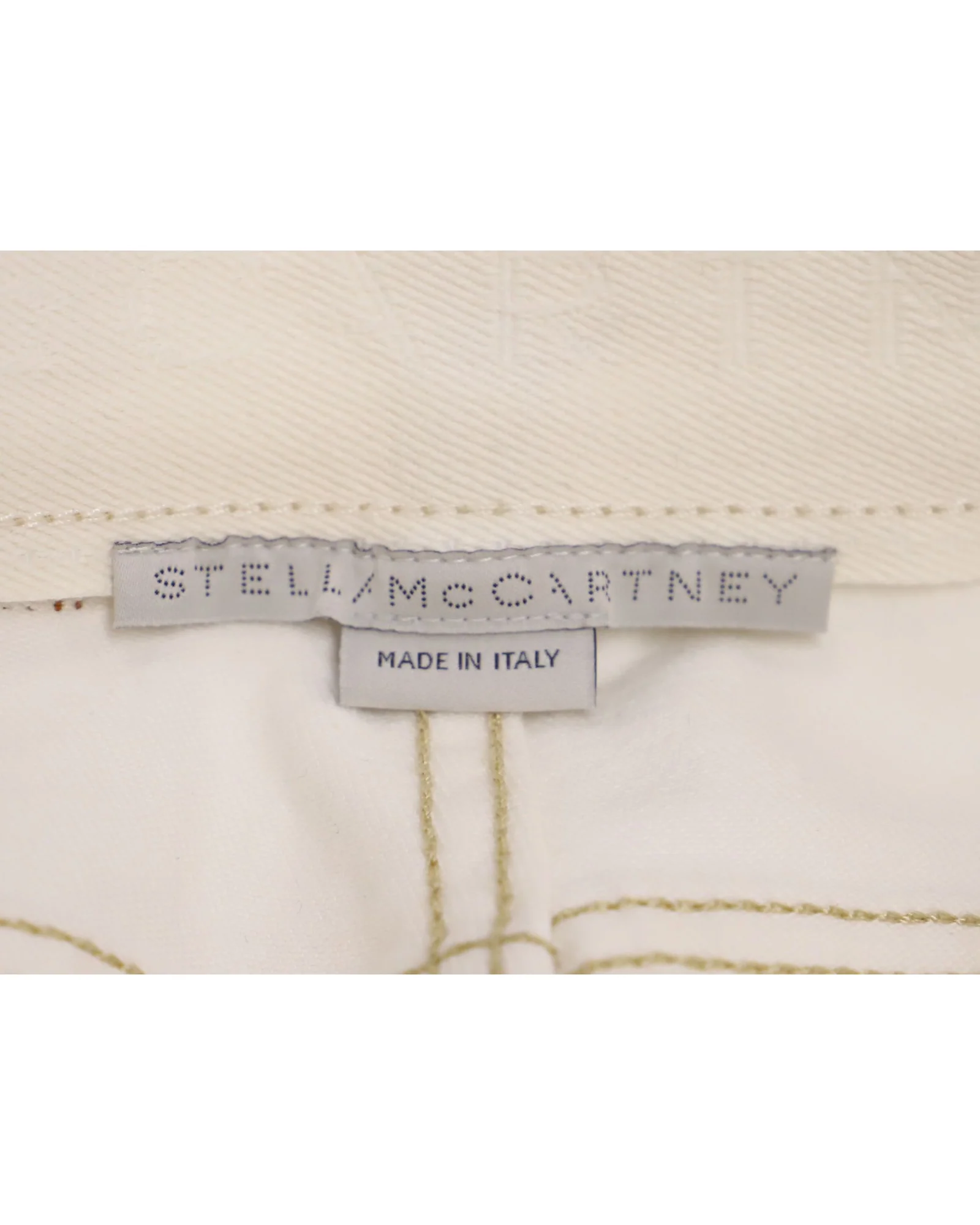 Women's Stella McCartney Denim Jeans in White Cotton - Image 4