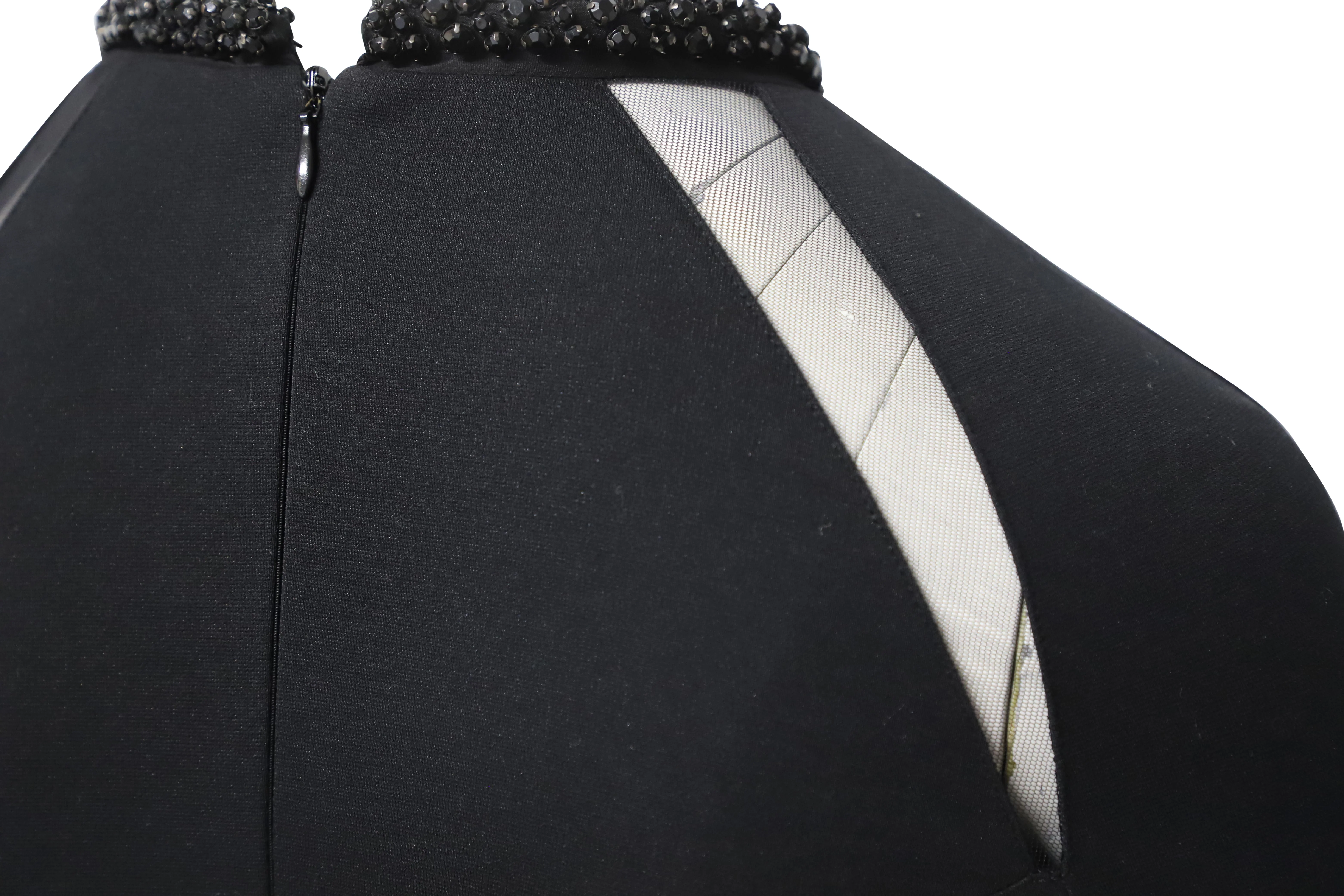 Women's Stella McCartney Embellished Collar Dress in Black Cotton - Image 10