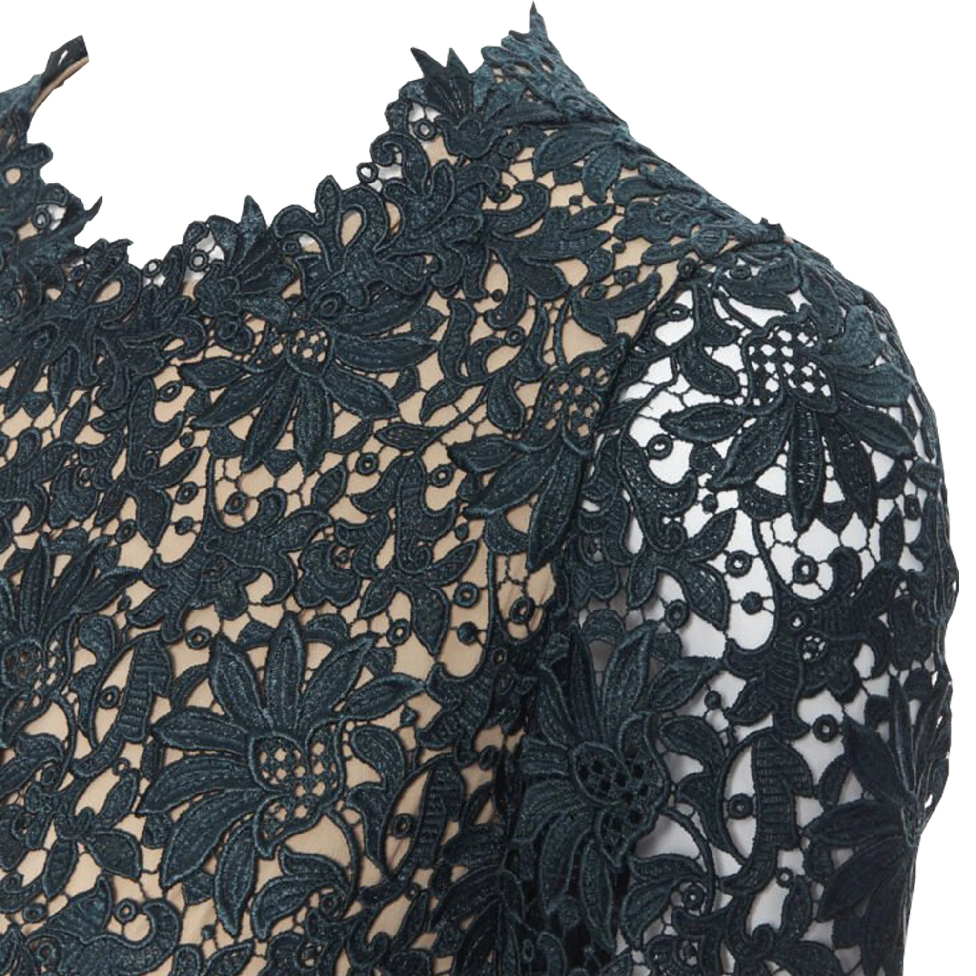 Women's Stella McCartney floral guipure lace fitted waist lined top - Image 2