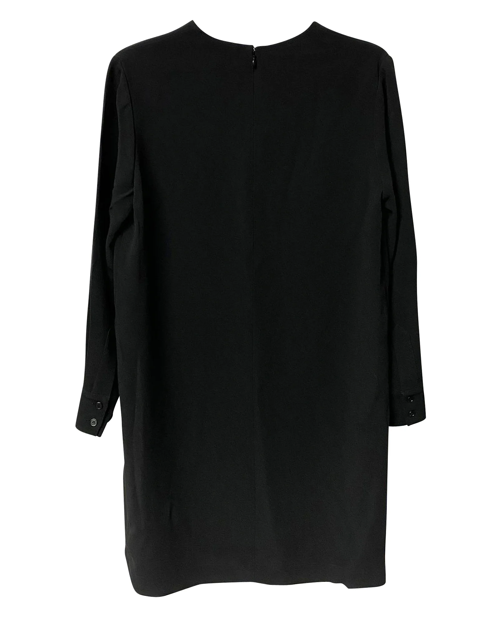 Women's Stella McCartney Knee-Length Zipper Detail Dress in Black Rayon - Image 3