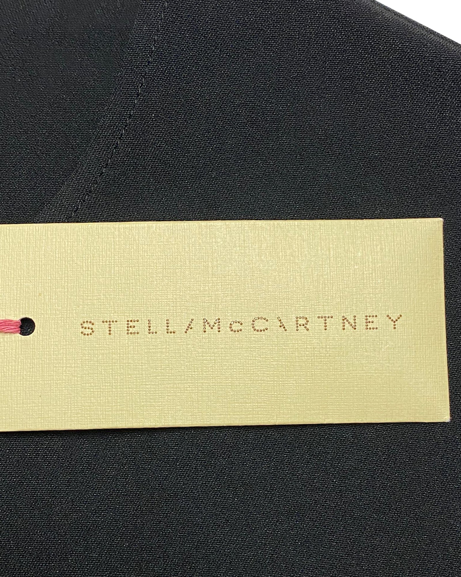 Women's Stella McCartney Knee-Length Zipper Detail Dress in Black Rayon - Image 7