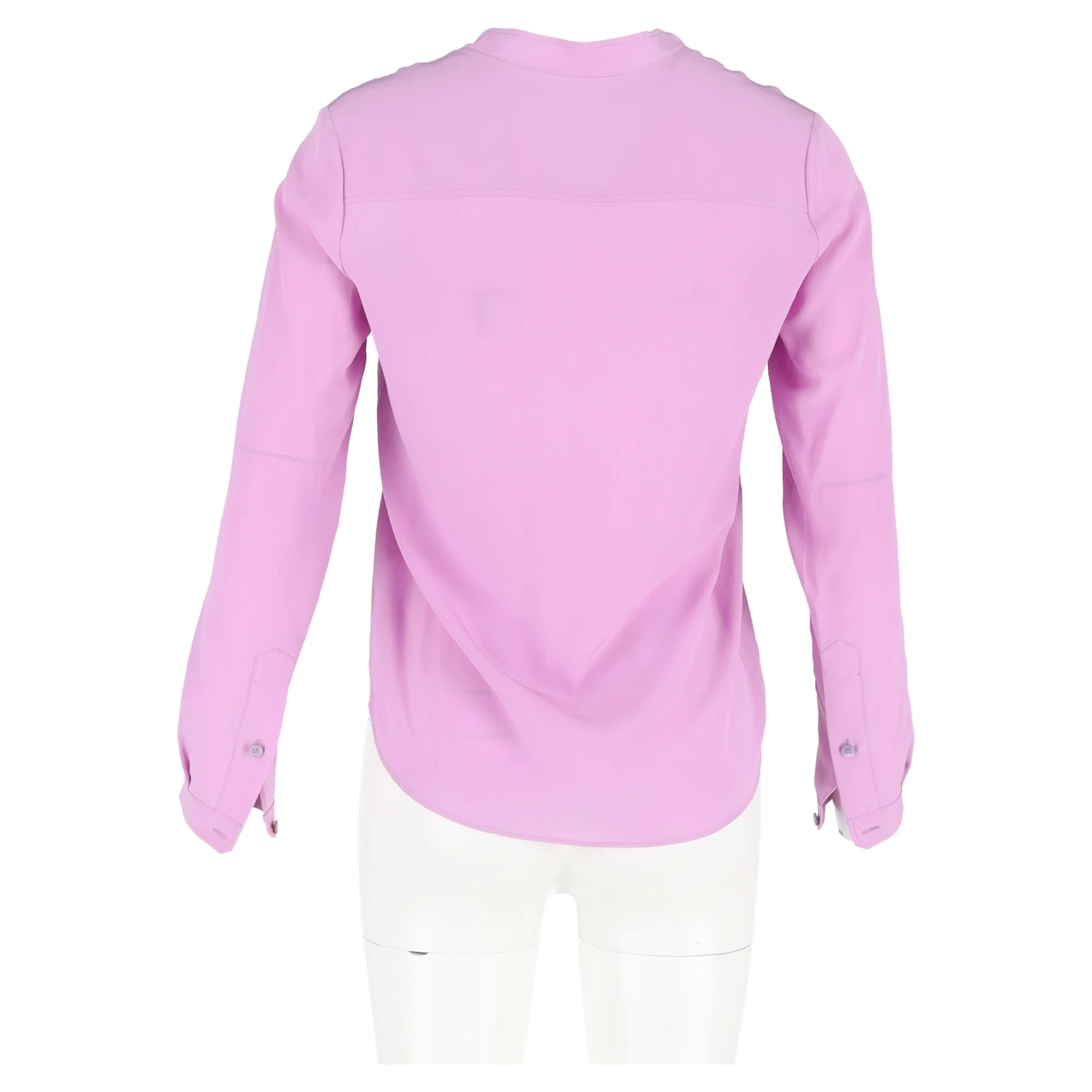 Women's Stella McCartney Long Sleeve Polo Shirt in Purple Cotton - Image 6