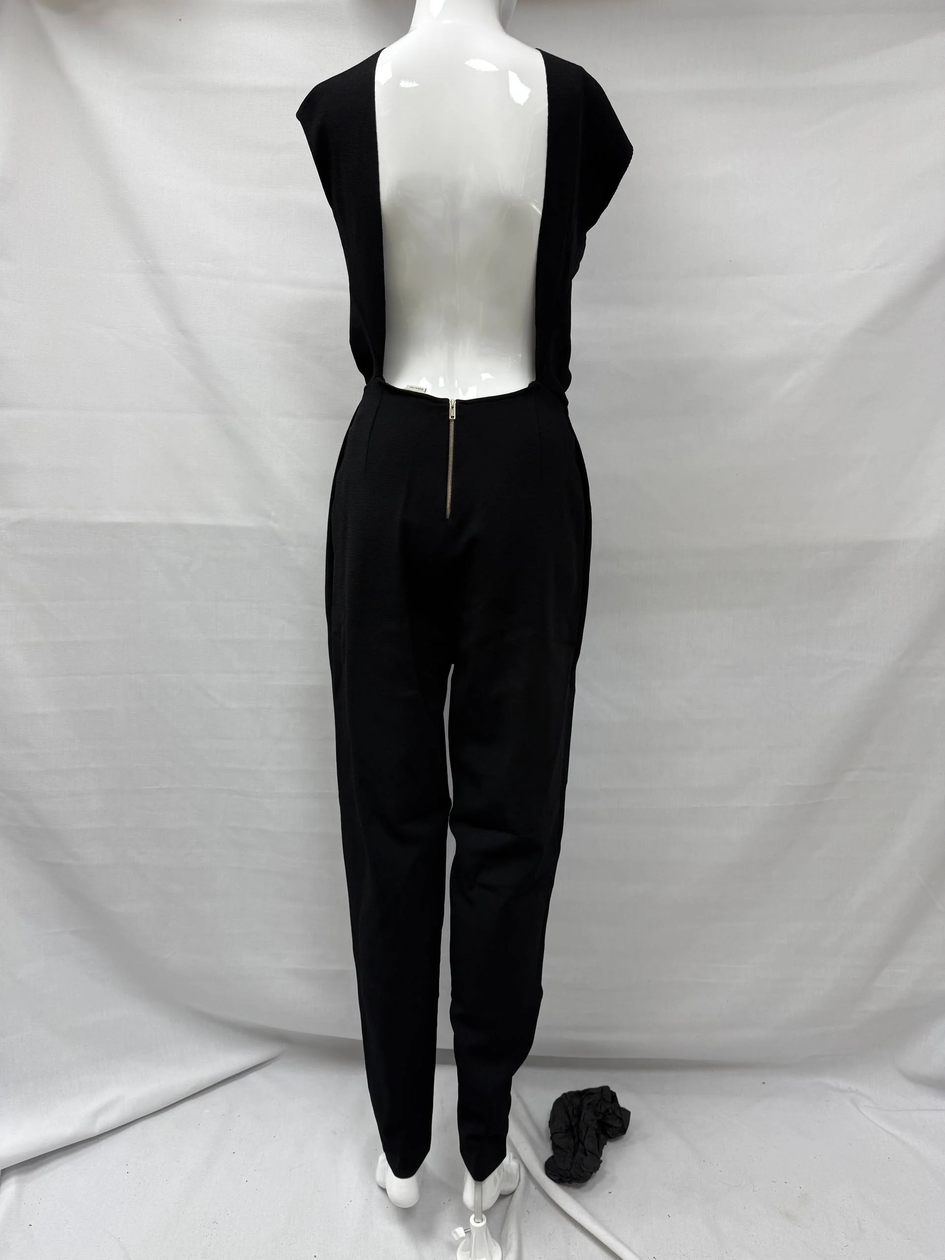 Women's Stella McCartney Open Back Jumpsuit in Black Viscose - Image 10