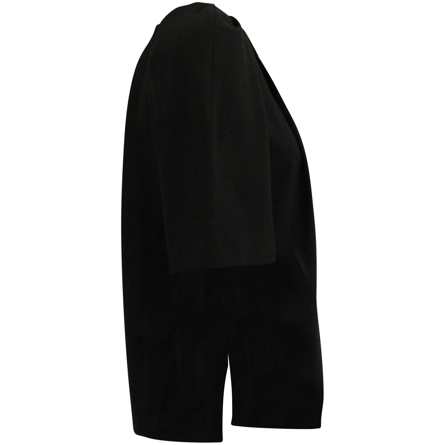 Women's Stella McCartney Pleated Neckline Top in Black Cotton - Image 2