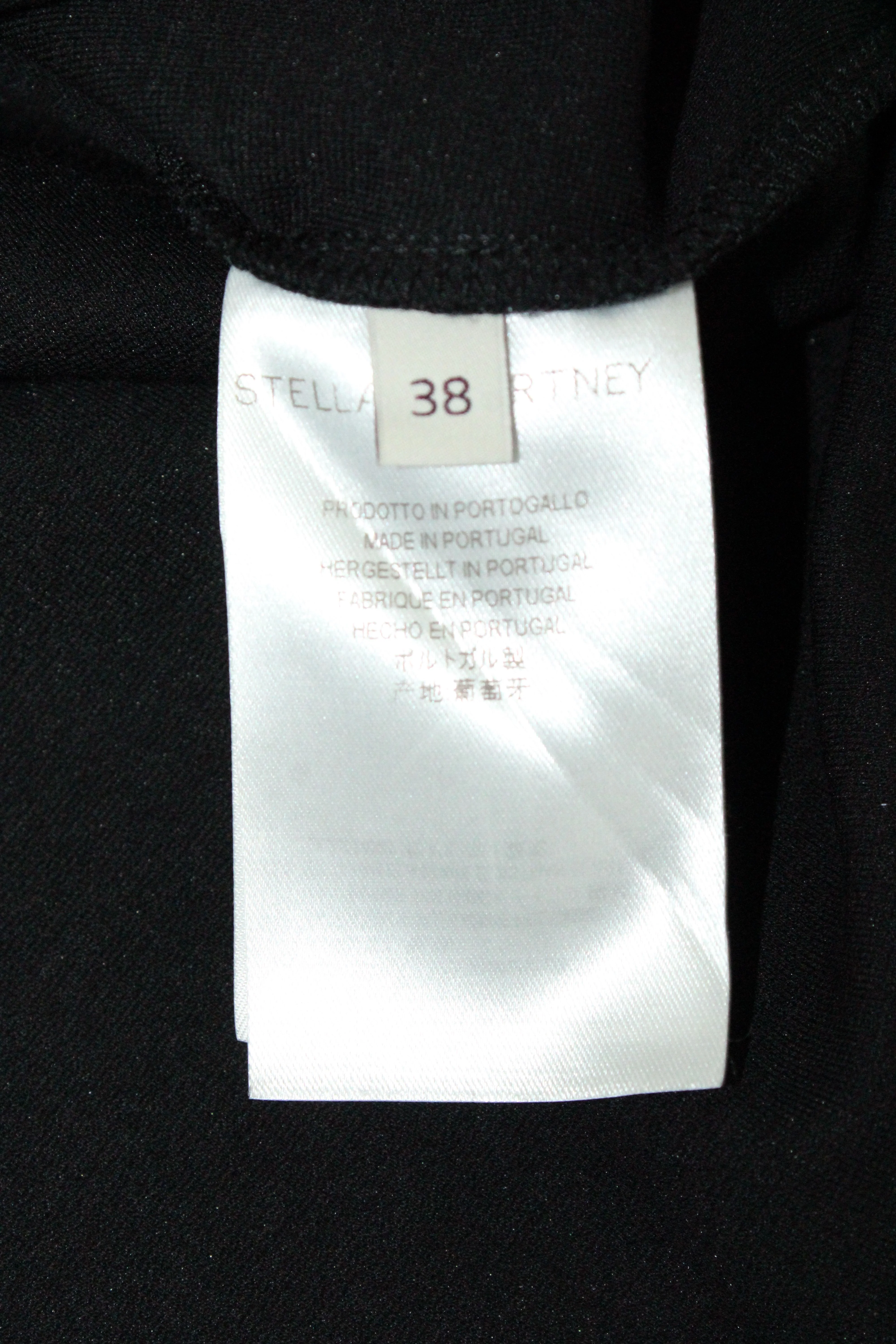 Women's Stella McCartney Pleated Neckline Top in Black Cotton - Image 5