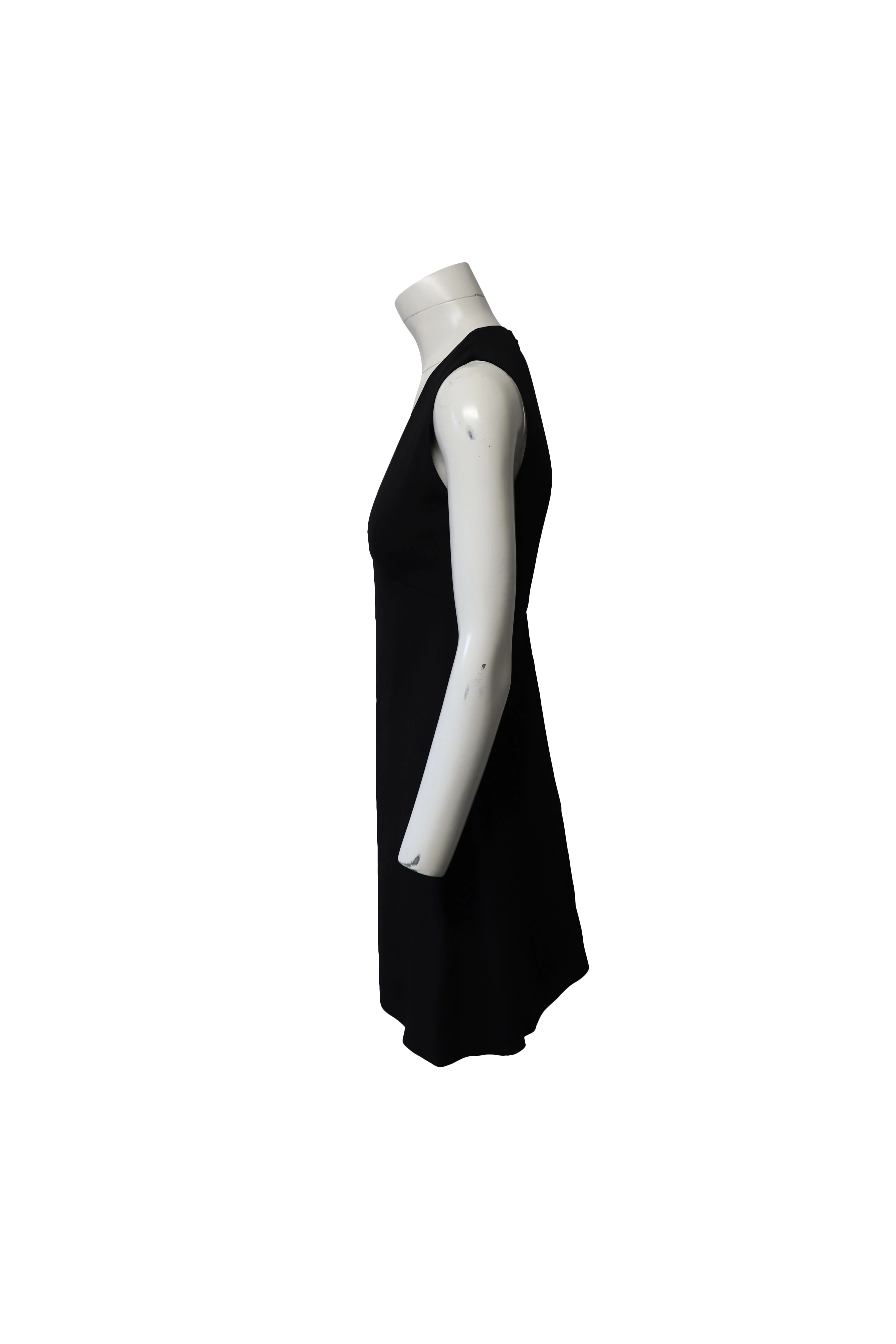 Women's Stella McCartney Plunge Neckline Mini Dress in Black Viscose - Image 3