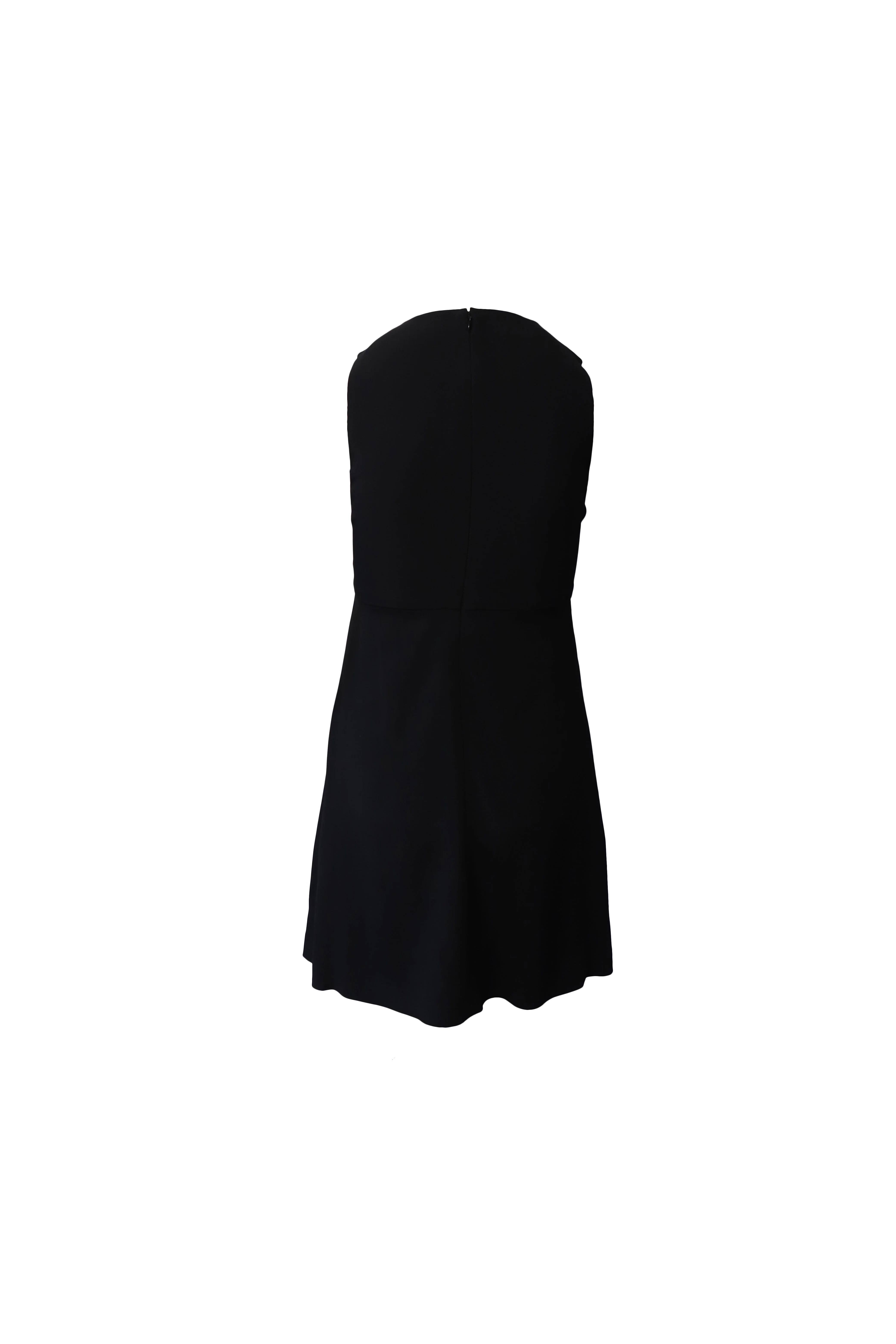 Women's Stella McCartney Plunge Neckline Mini Dress in Black Viscose - Image 4
