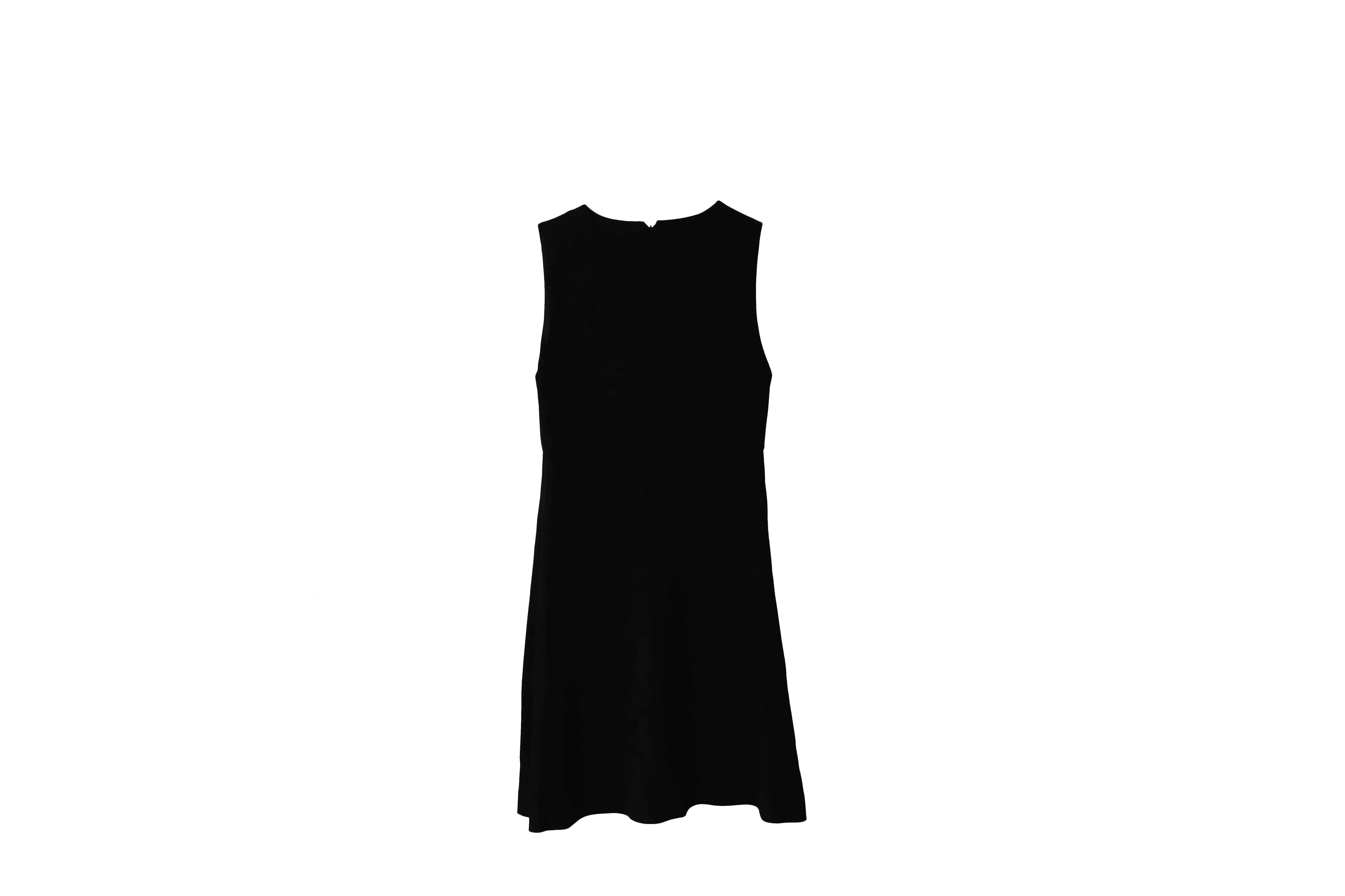 Women's Stella McCartney Plunge Neckline Mini Dress in Black Viscose - Image 5