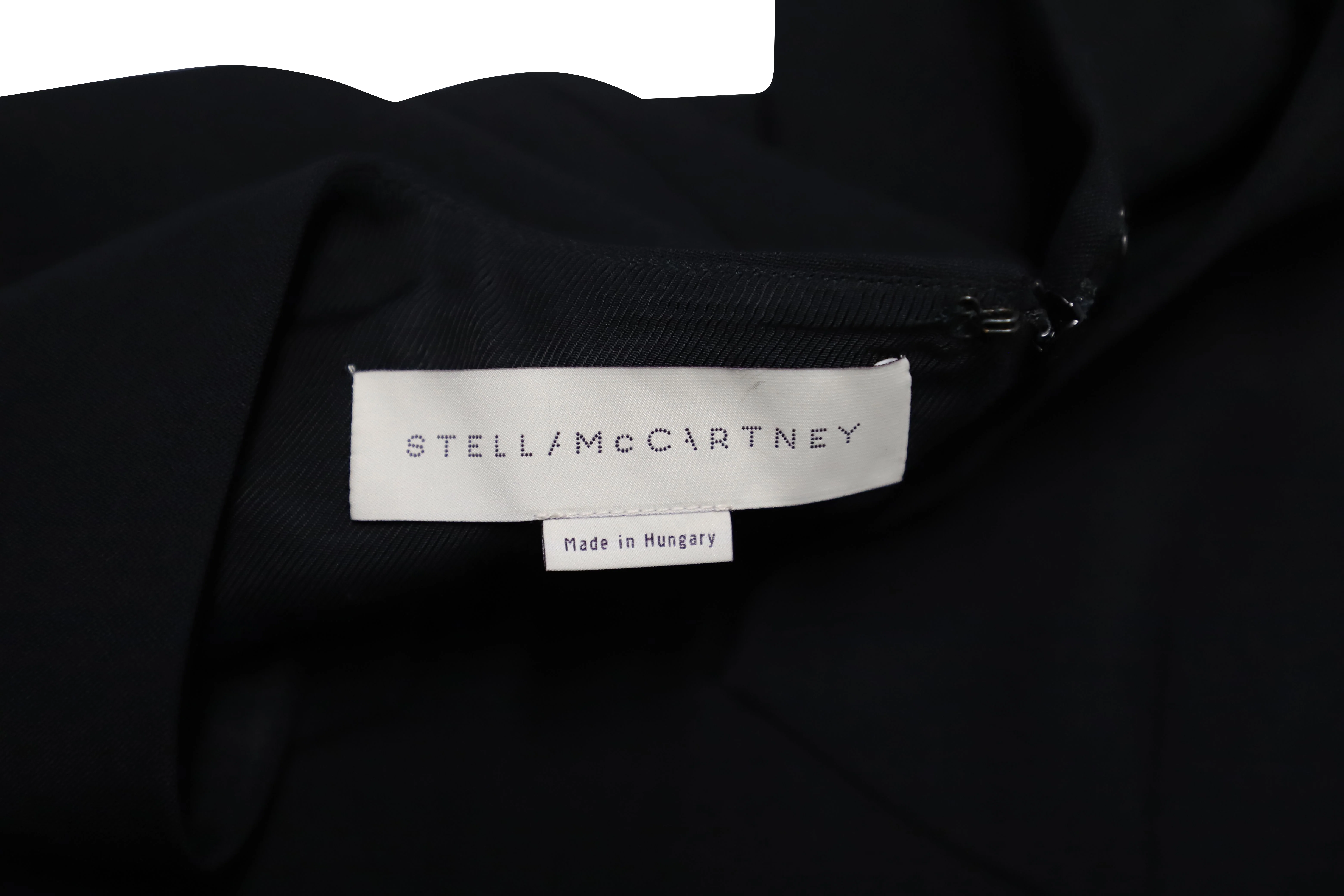 Women's Stella McCartney Plunge Neckline Mini Dress in Black Viscose - Image 7