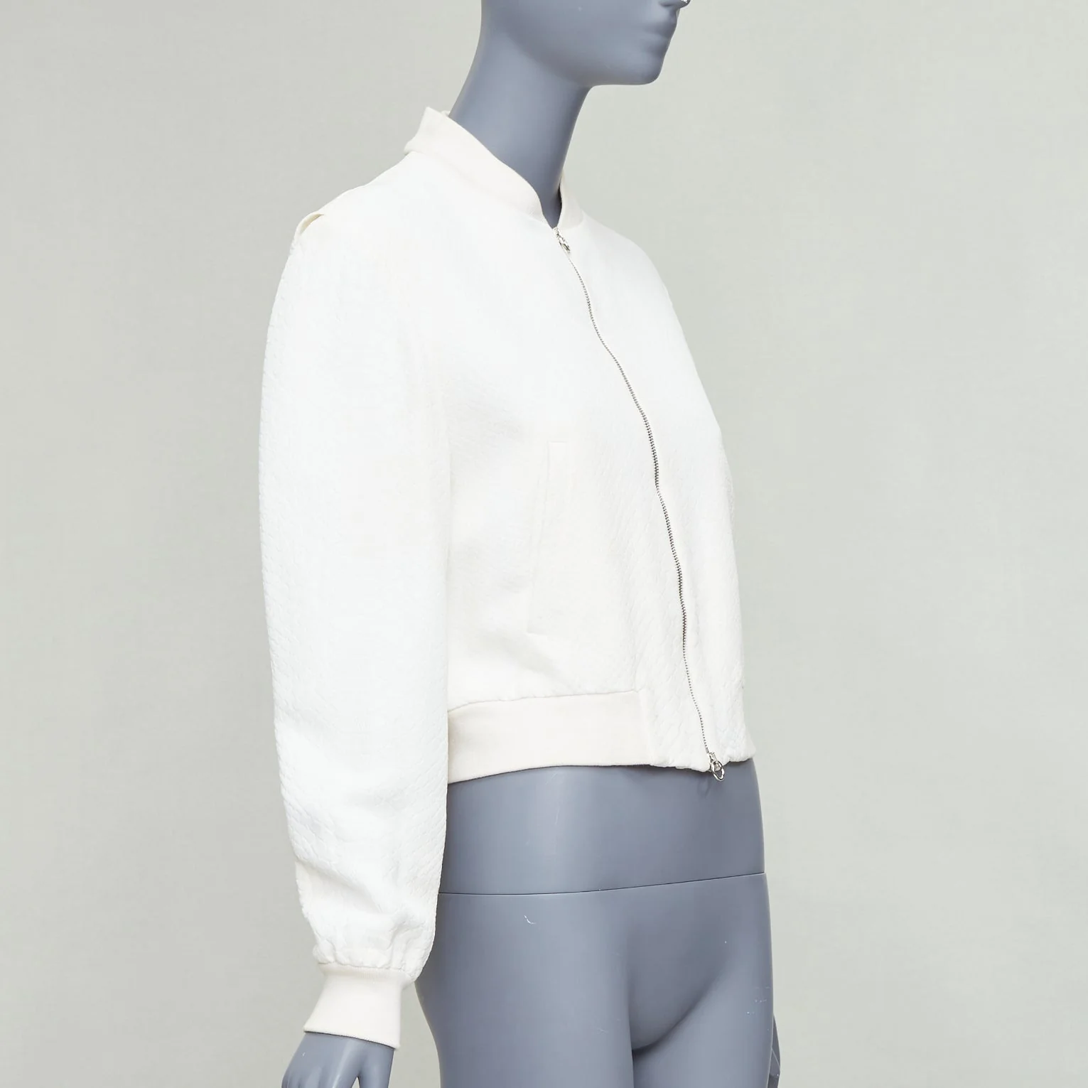Women's Stella McCartney scale jacquard cropped bomber - Image 10