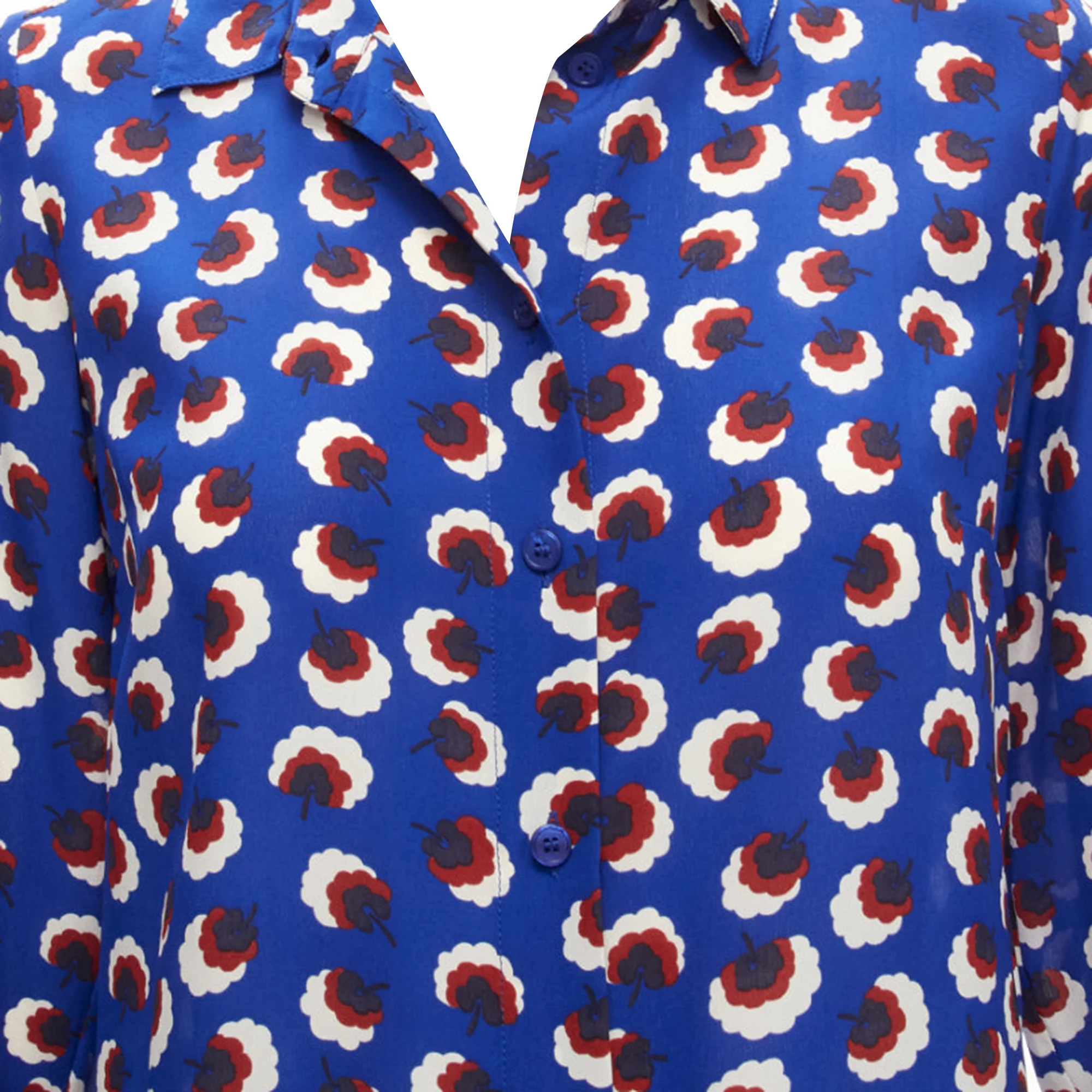 Women's Stella McCartney silk floral bishop sleeve shirt - Image 2