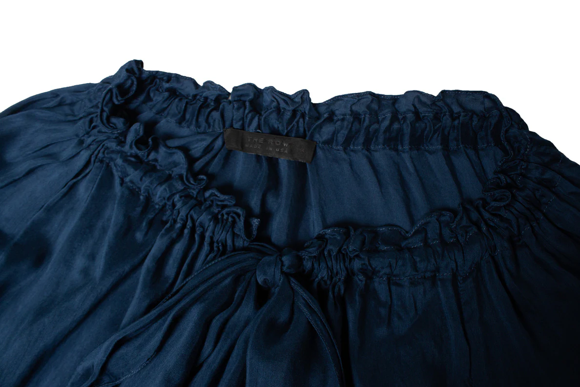 Women's The Row, blue blouse with bow - Image 6