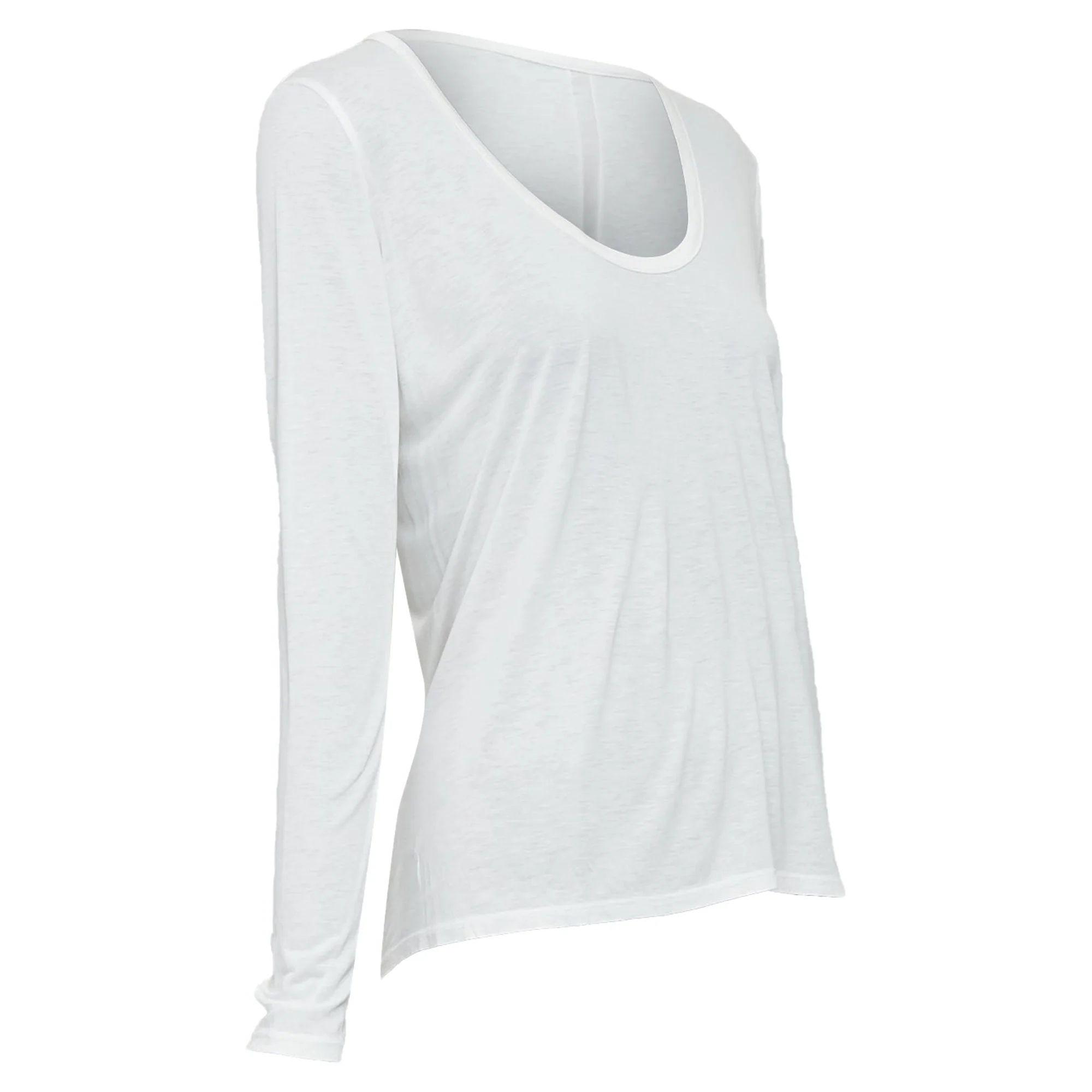 Women's THE ROW cream viscose silk trim scoop neck soft relaxed tshirt XS - Image 3