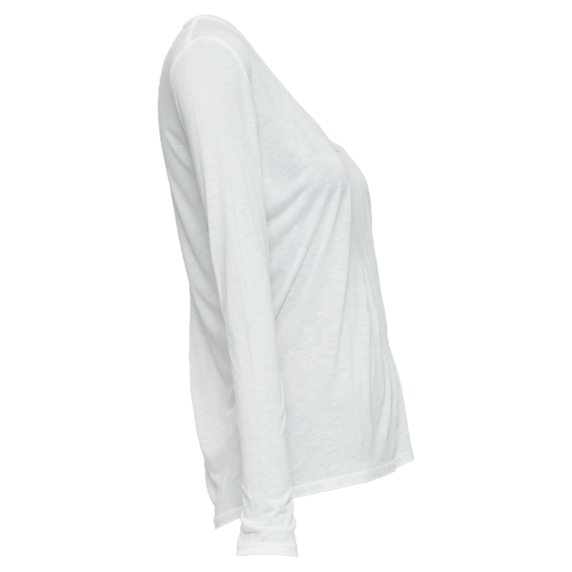 Women's THE ROW cream viscose silk trim scoop neck soft relaxed tshirt XS - Image 4