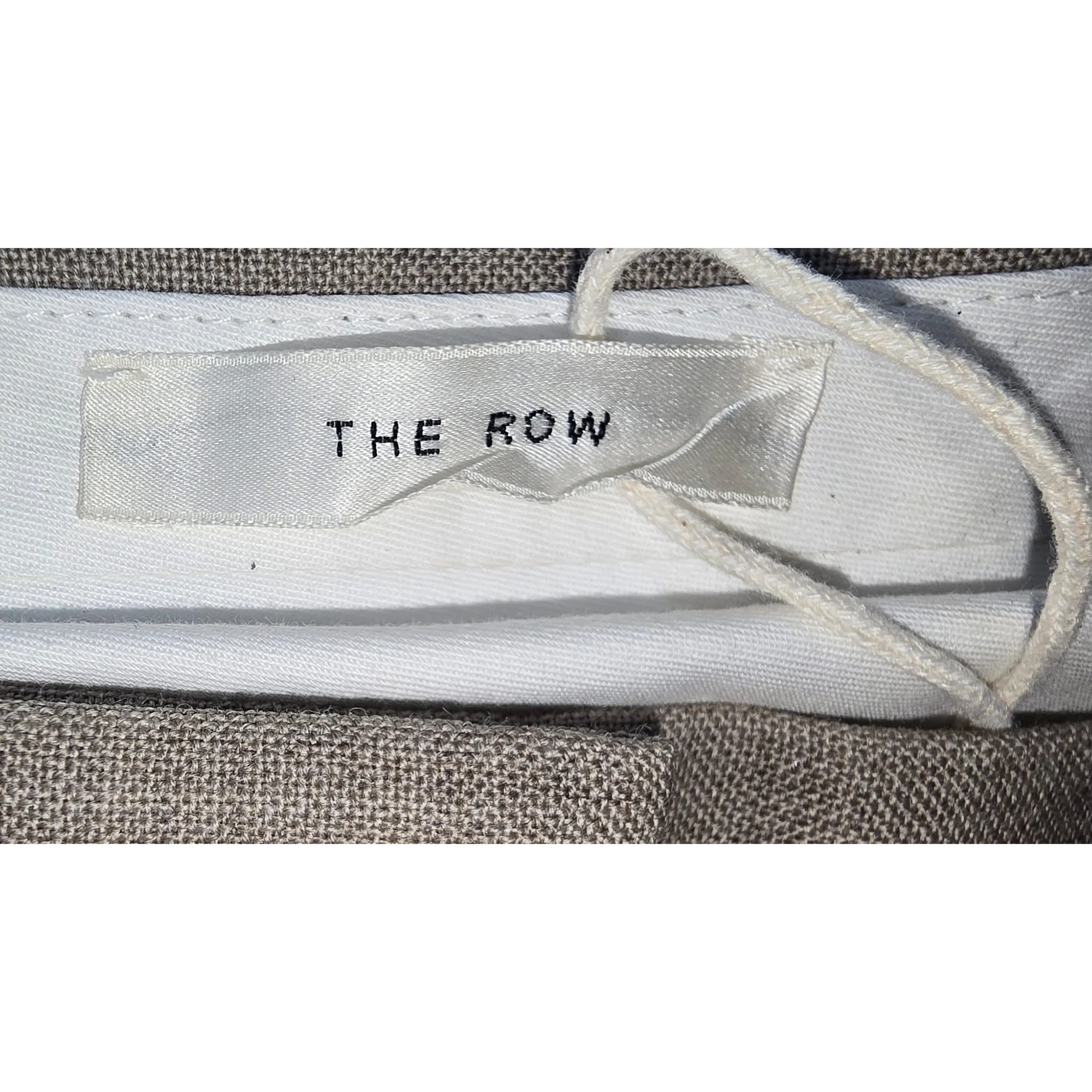 Women's The Row High-Rise Flared Trousers in Beige Wool - Image 5