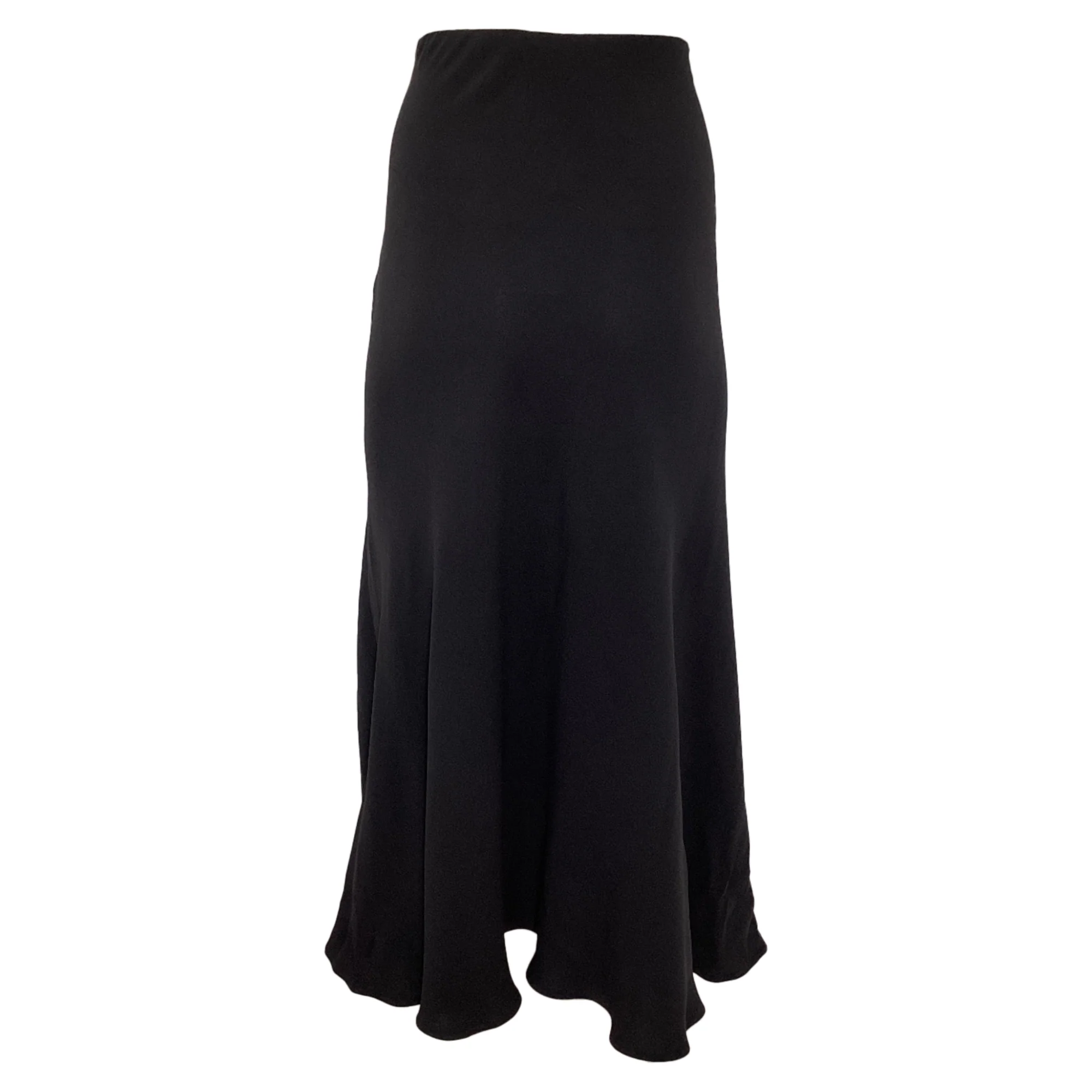 Women's The Row Midi Flared Skirt in Black Viscose - Image 3