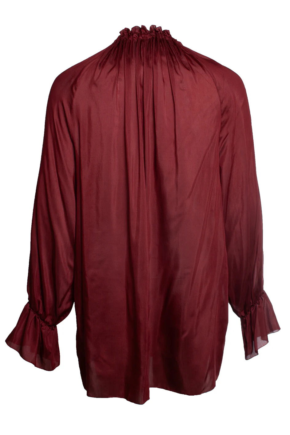 Women's The Row, Wine red blouse with bow - Image 2