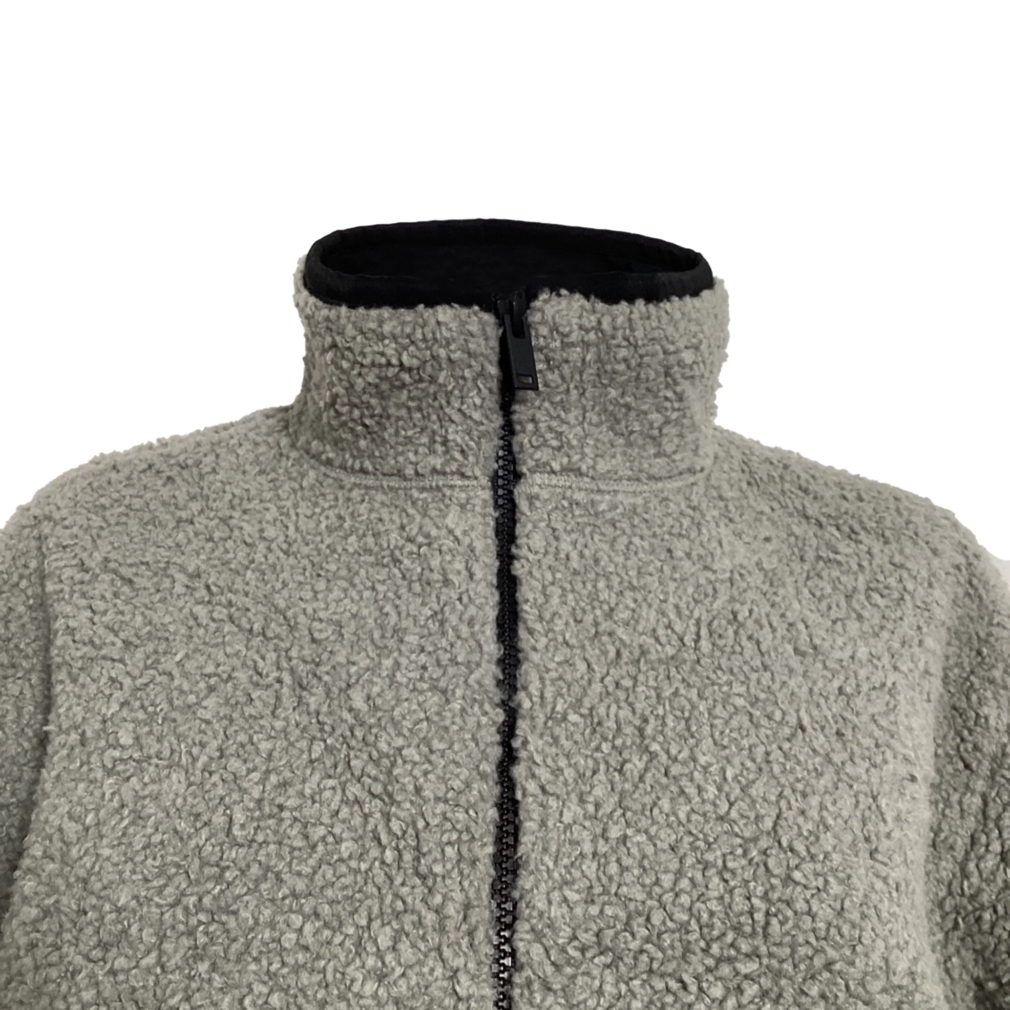 Men's Theory Classon Zipped Fleece Jacket in Grey Polyester - Image 2
