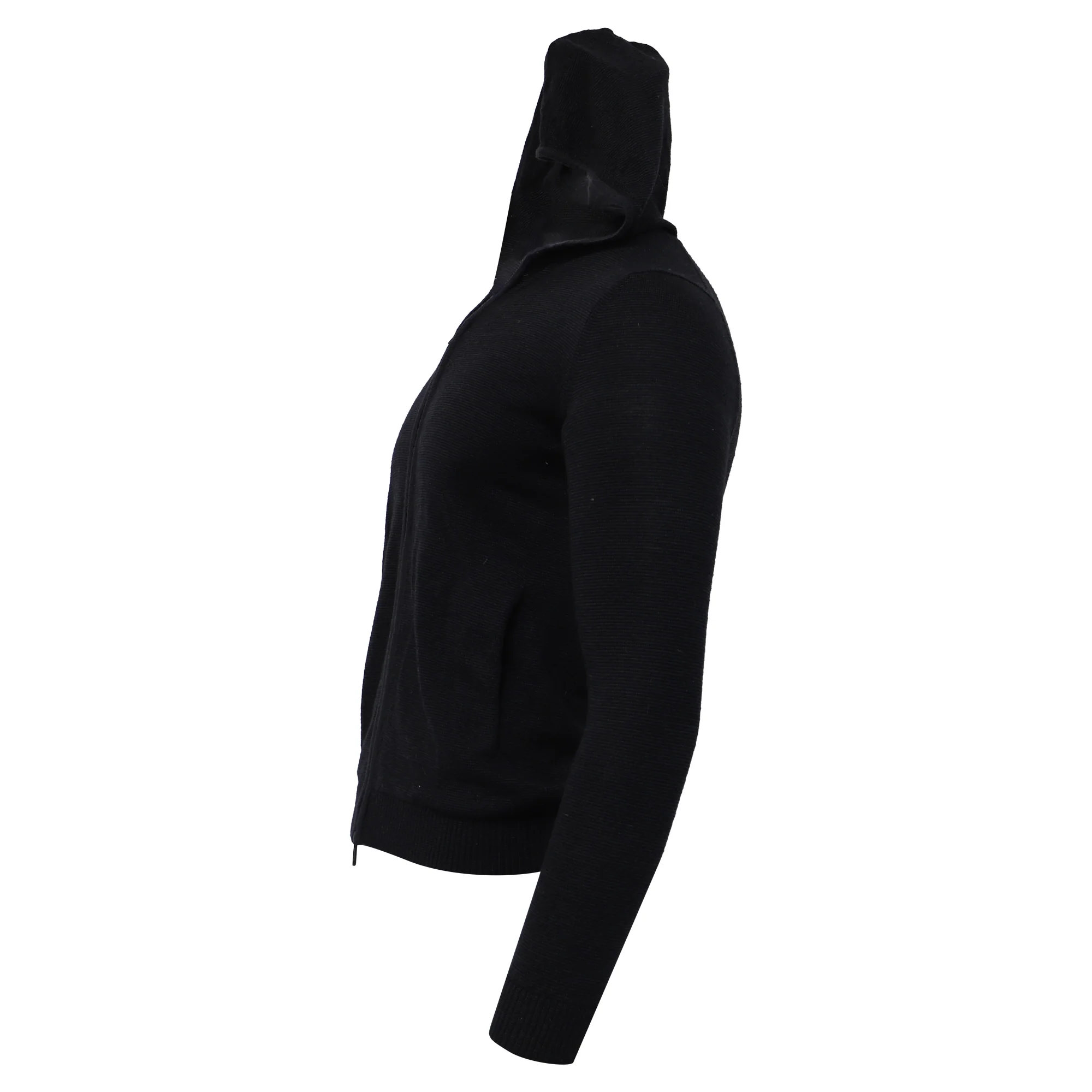 Men's Theory Knitted Zipped Hoodie in Navy Blue Wool - Image 3