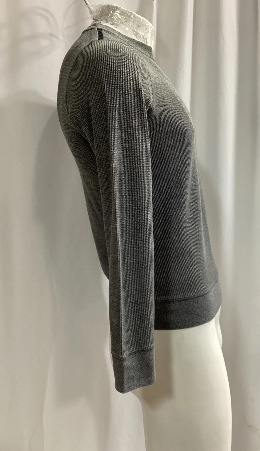 Men's Theory Ribbed Sweater in Grey Cotton - Image 10