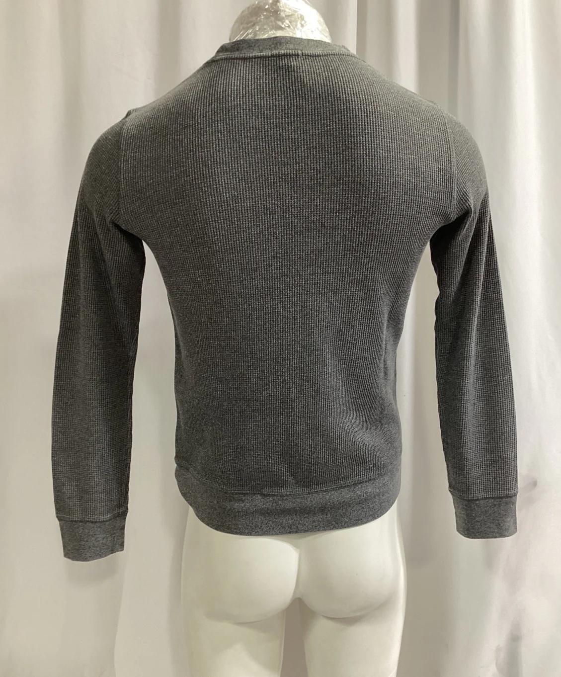 Men's Theory Ribbed Sweater in Grey Cotton - Image 9