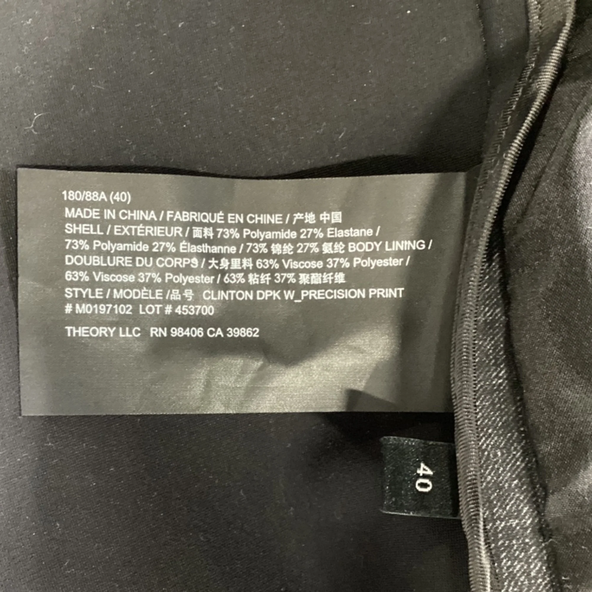 Men's Theory Single-Breasted Blazer in Grey Polyamide - Image 6